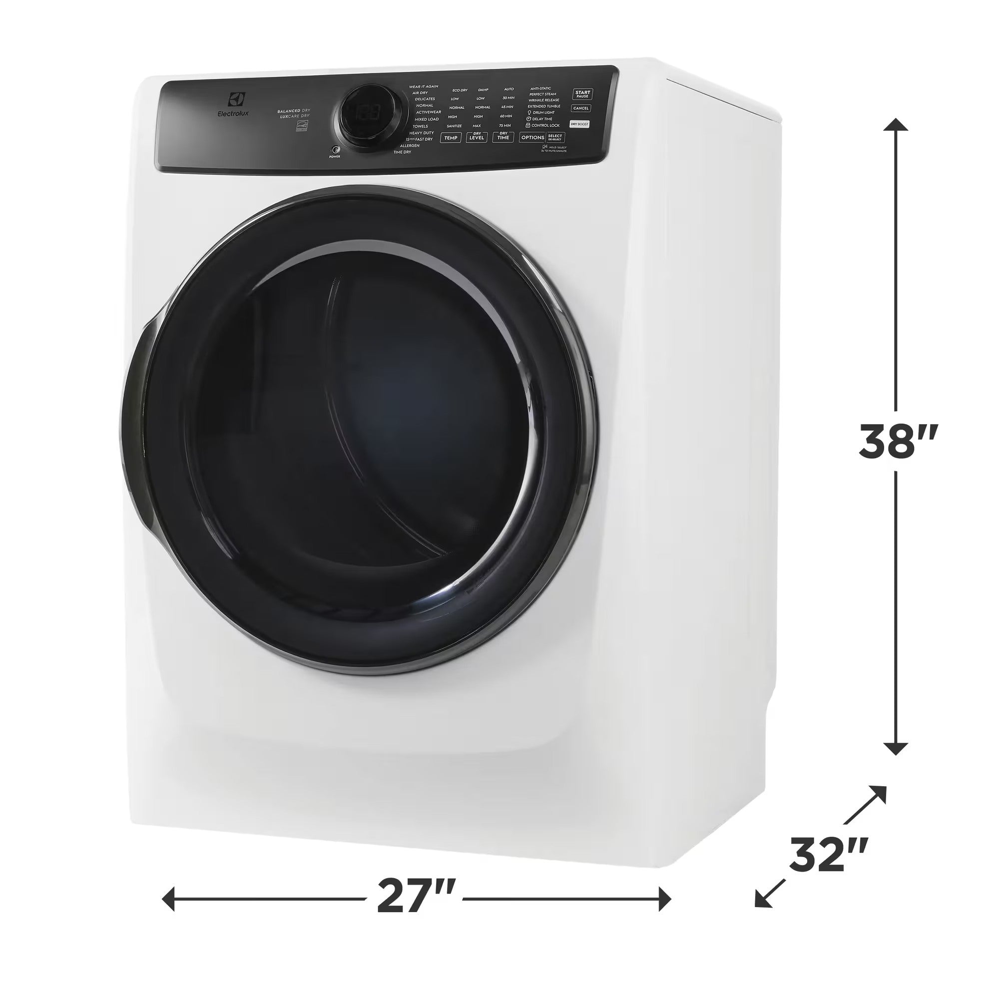 Electrolux ELFE773CMW 27" 8.0 Cu. Ft. Front Load Dryer White