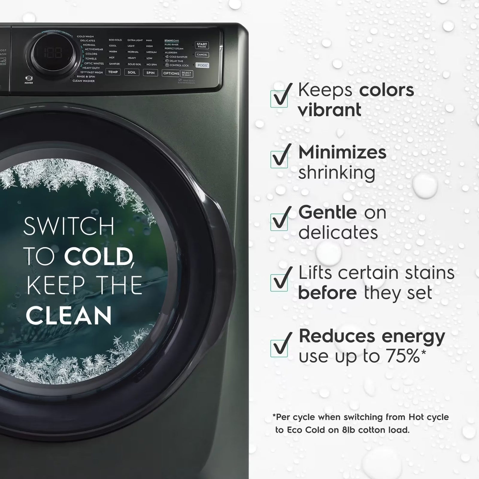 Electrolux ELFW7738AA 5.2 Cu. Ft. I.E.C. Front Load Washer Alpine