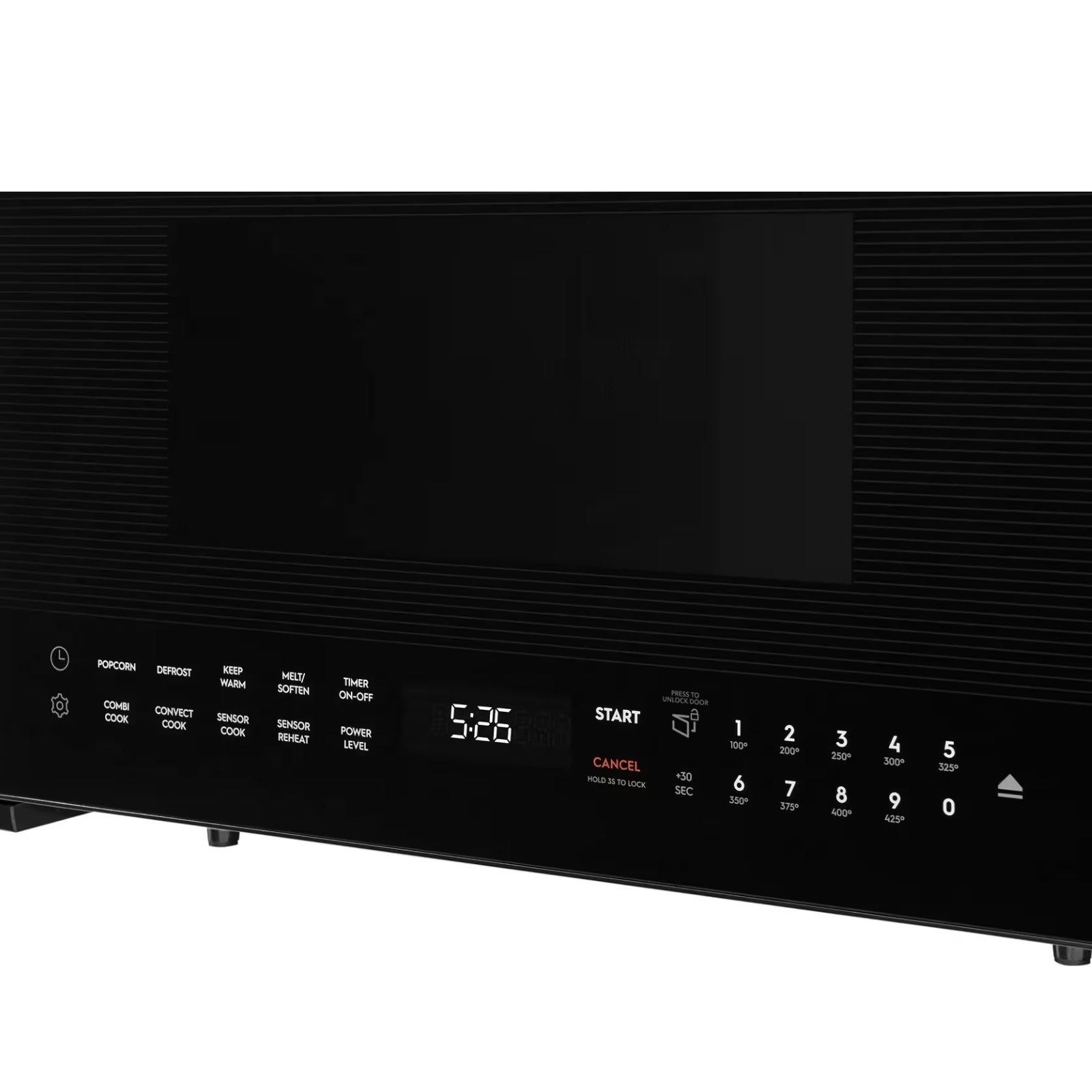 Electrolux EMBS2411BB 30-inch black built-in convection microwave oven with digital control and spacious interior.