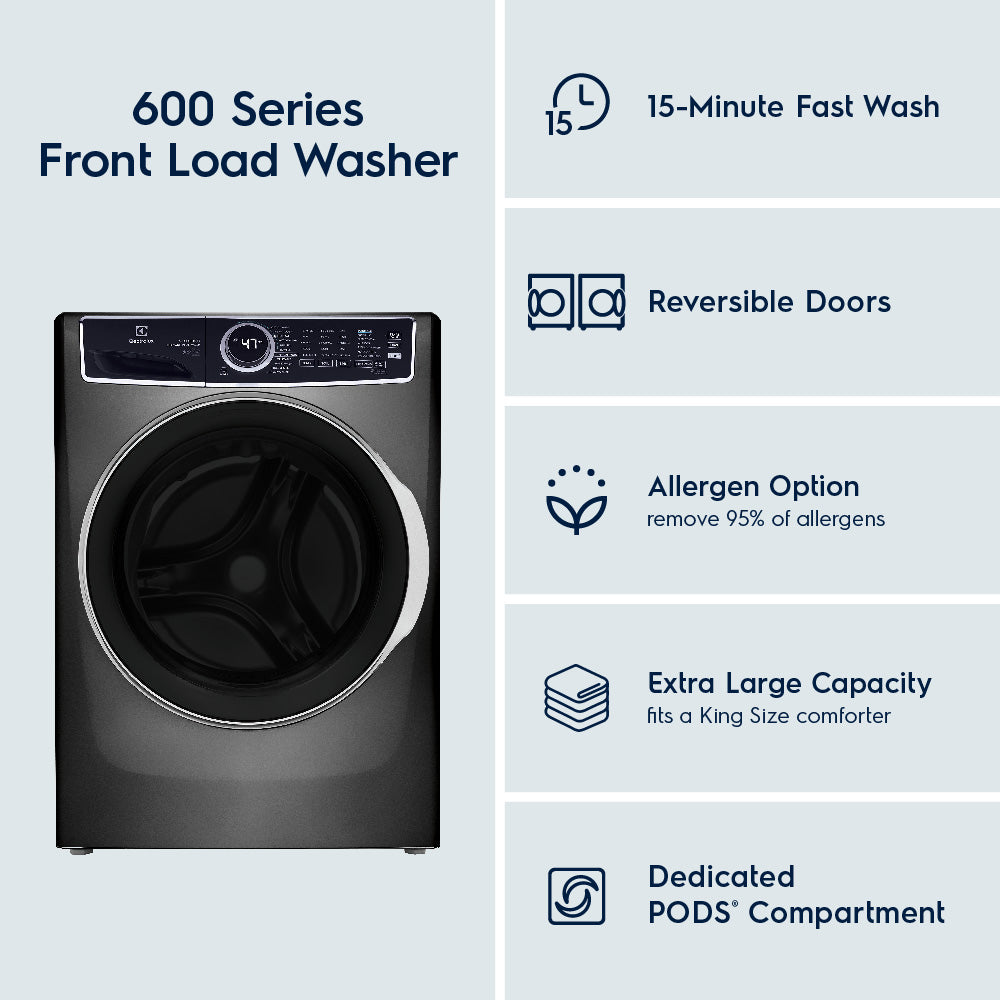 Electrolux ELFW7637AT 5.2 Cu. Ft. I.E.C. Front Load Washer Titanium