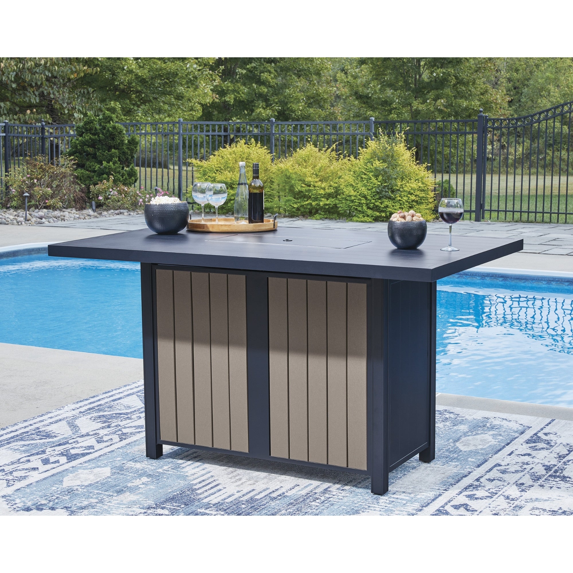 East Beach RECT Bar Table w/Fire Pit