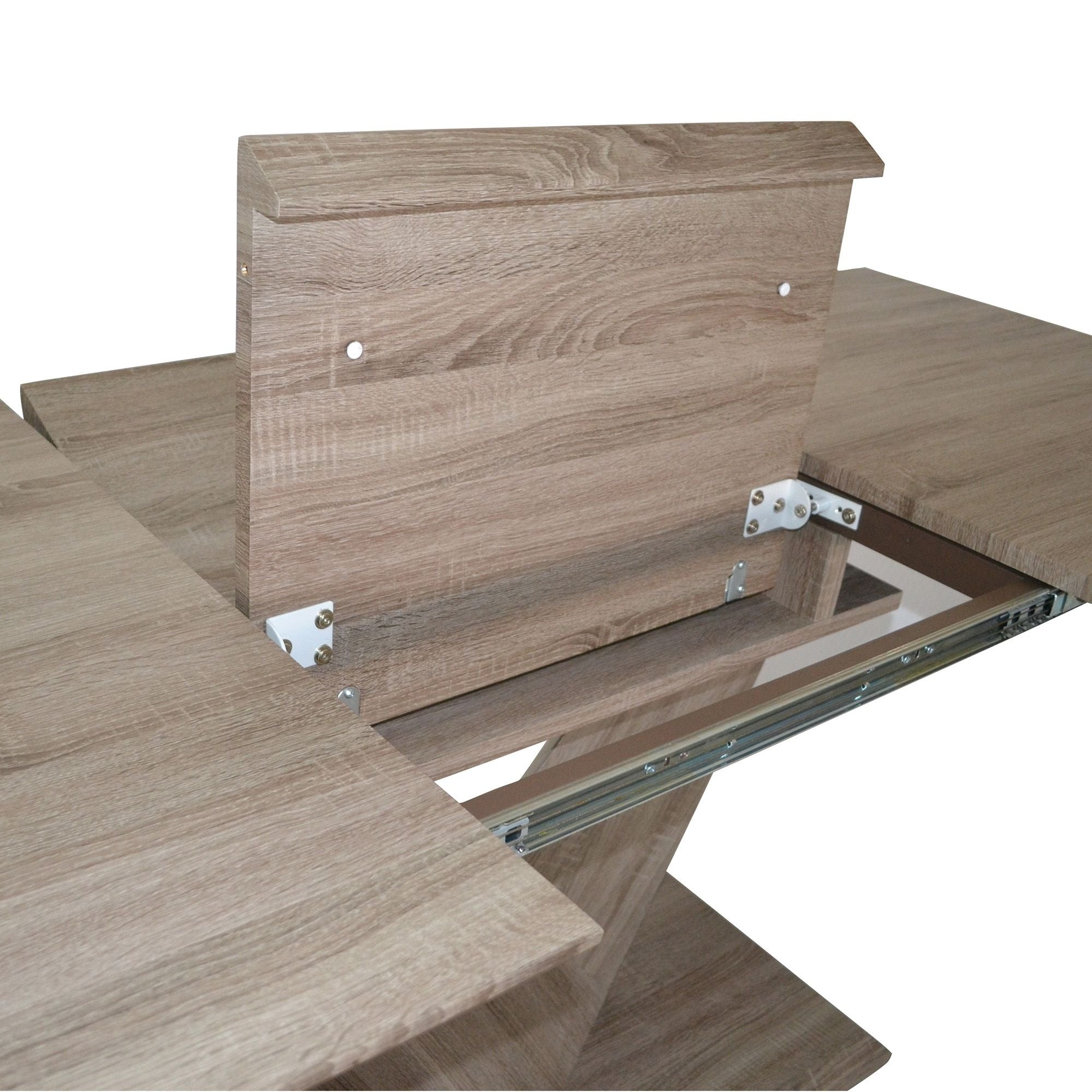 Eclipse 63"–87" Extension Dining Table Washed Oak