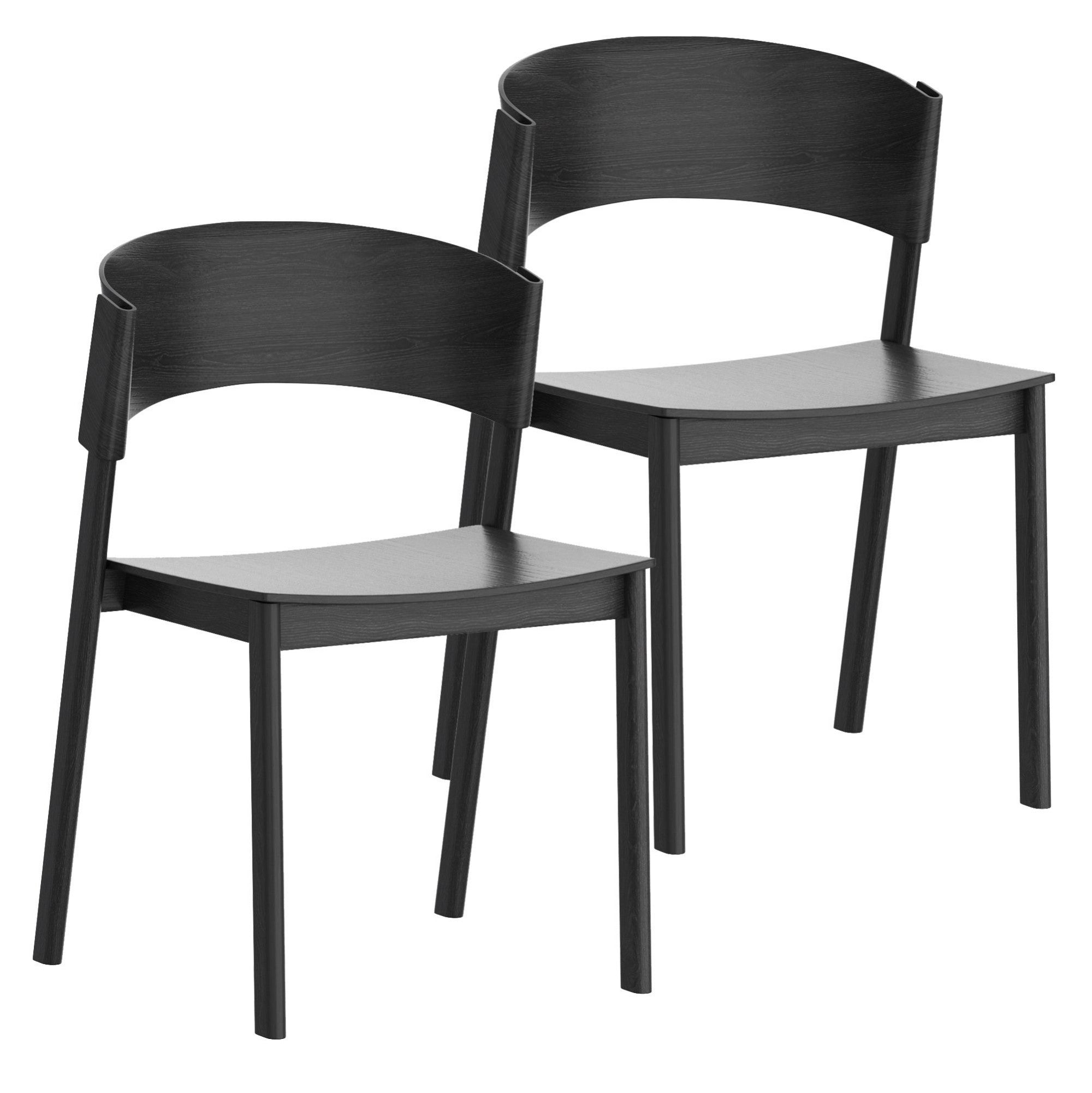 Elias Dining Chair in Black (Set of 2)