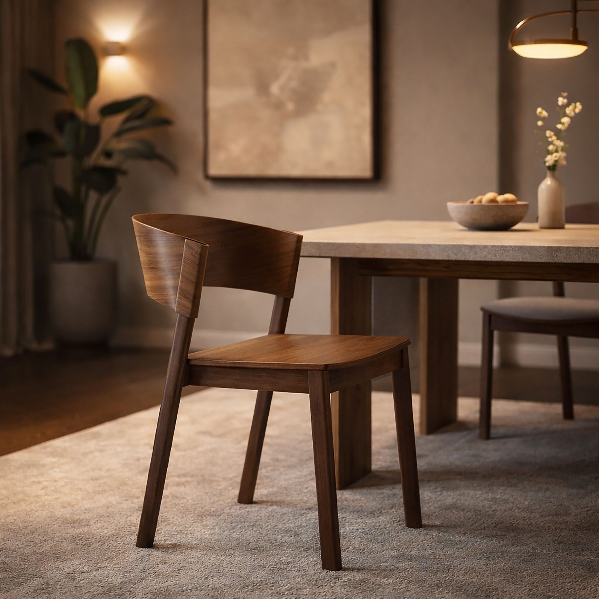 Elias Dining Chair in Walnut (Set of 2)
