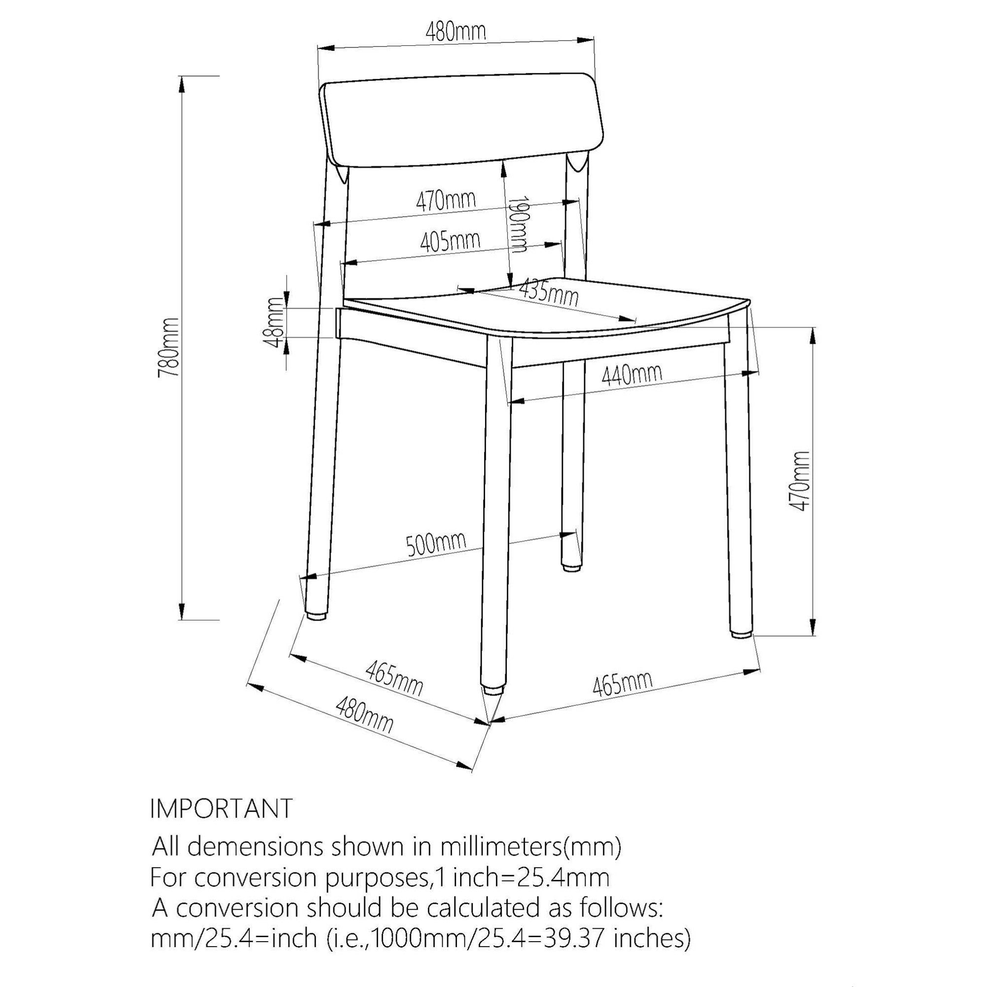 Felix Dining Chair in Natural(Set of 4)