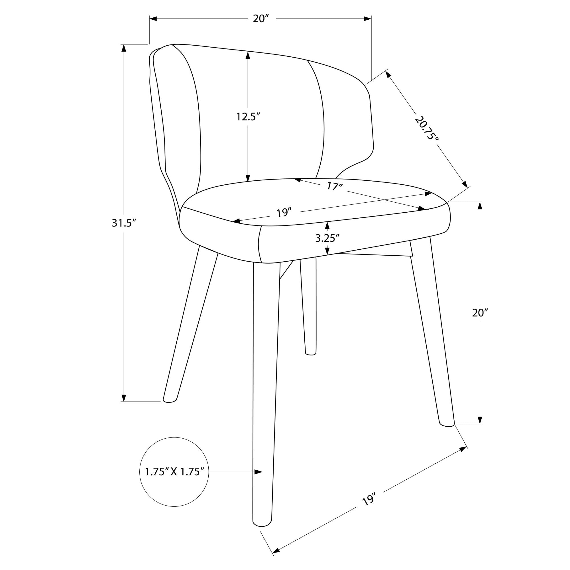 Ellis Upholstered Dining Chair ( Set of 2) | CastleUp Experience Centre Online Furniture