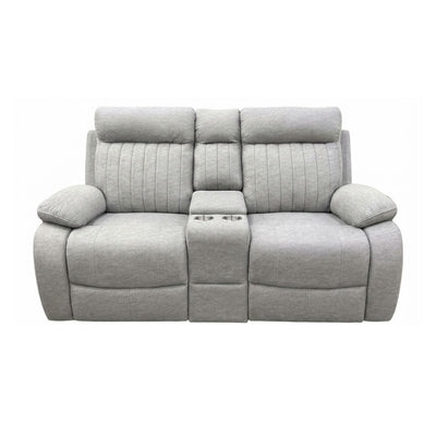 Eiyse Recliner Loveseat in Stone | CastleUp Experience Centre Online Furniture