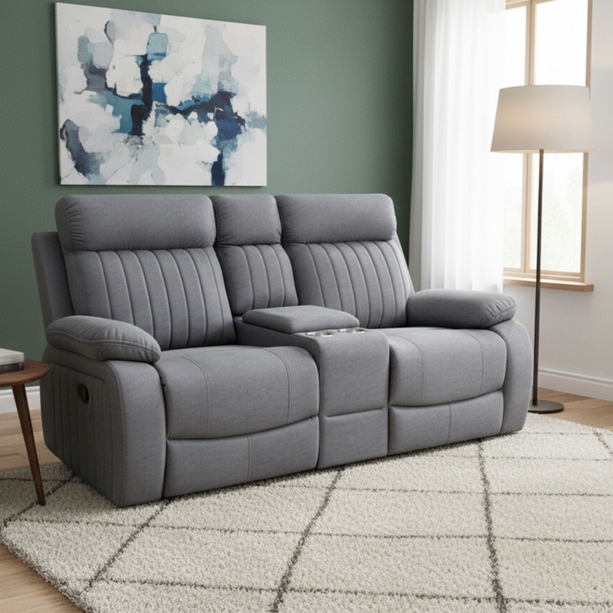 Eiyse Recliner Loveseat Grey | CastleUp Experience Centre Online Furniture