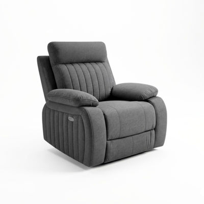 Elyse Glider Recliner Chair in Grey | CastleUp Experience Centre Online Furniture