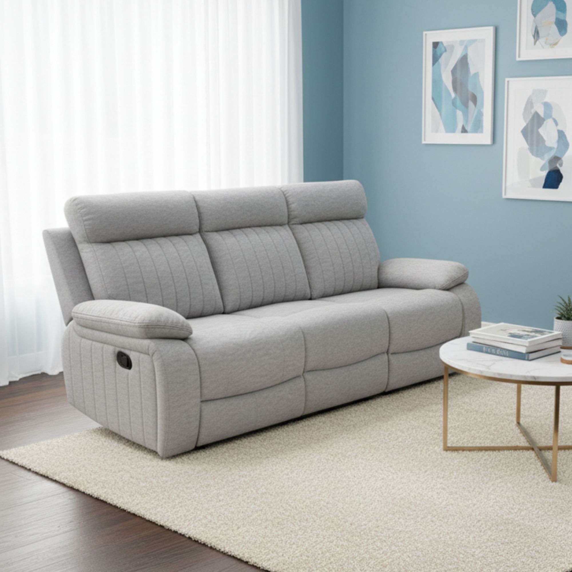 Elyse Recliner Sofa in Stone | CastleUp Experience Centre Online Furniture