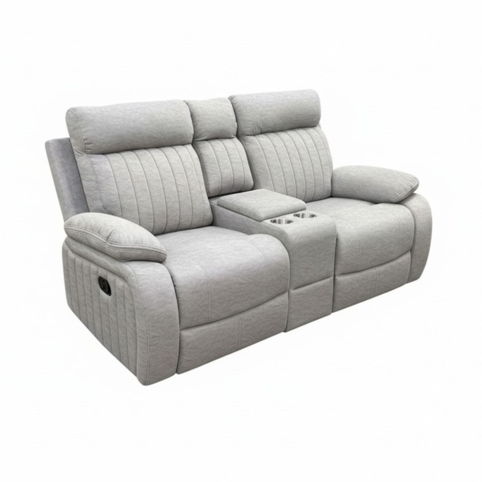 Eiyse Recliner Loveseat in Stone | CastleUp Experience Centre Online Furniture