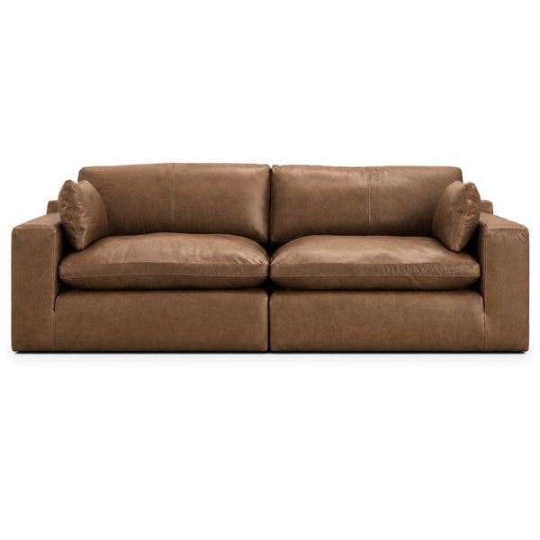 Emilia 2-Piece Leather Modular Sofa