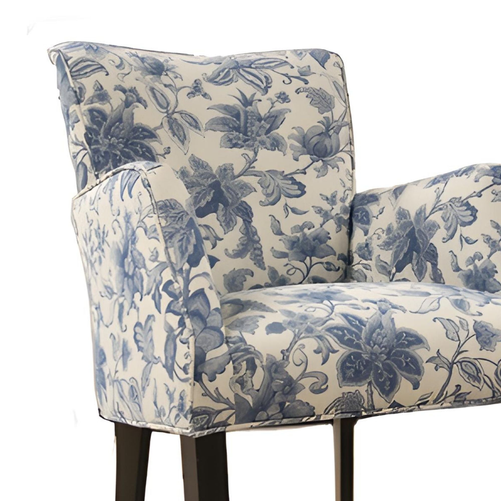 ComfortStyle Canadian-made Emma accent chair with plush fabric and modern design, shown in a cozy living room setting.