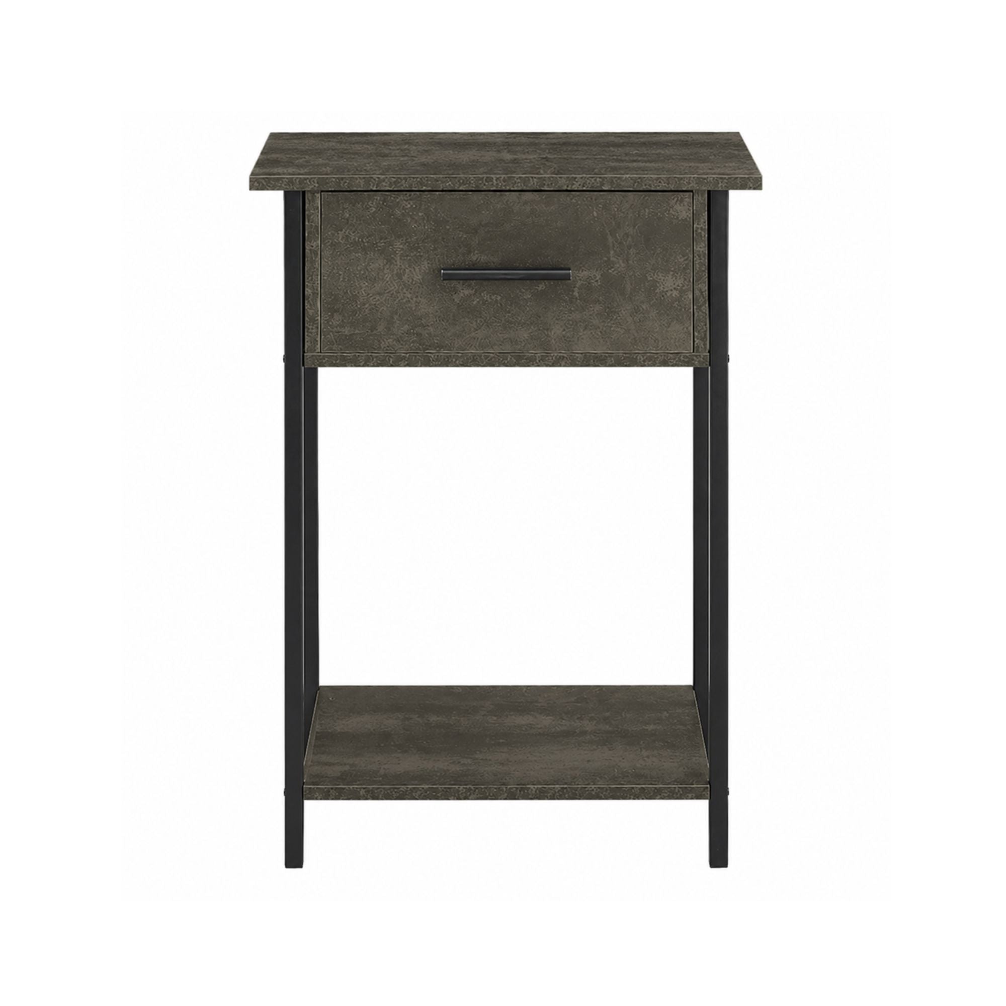 Dark bronze Monarch Specialties Marq Accent End Table with sleek modern design and sturdy metal frame.