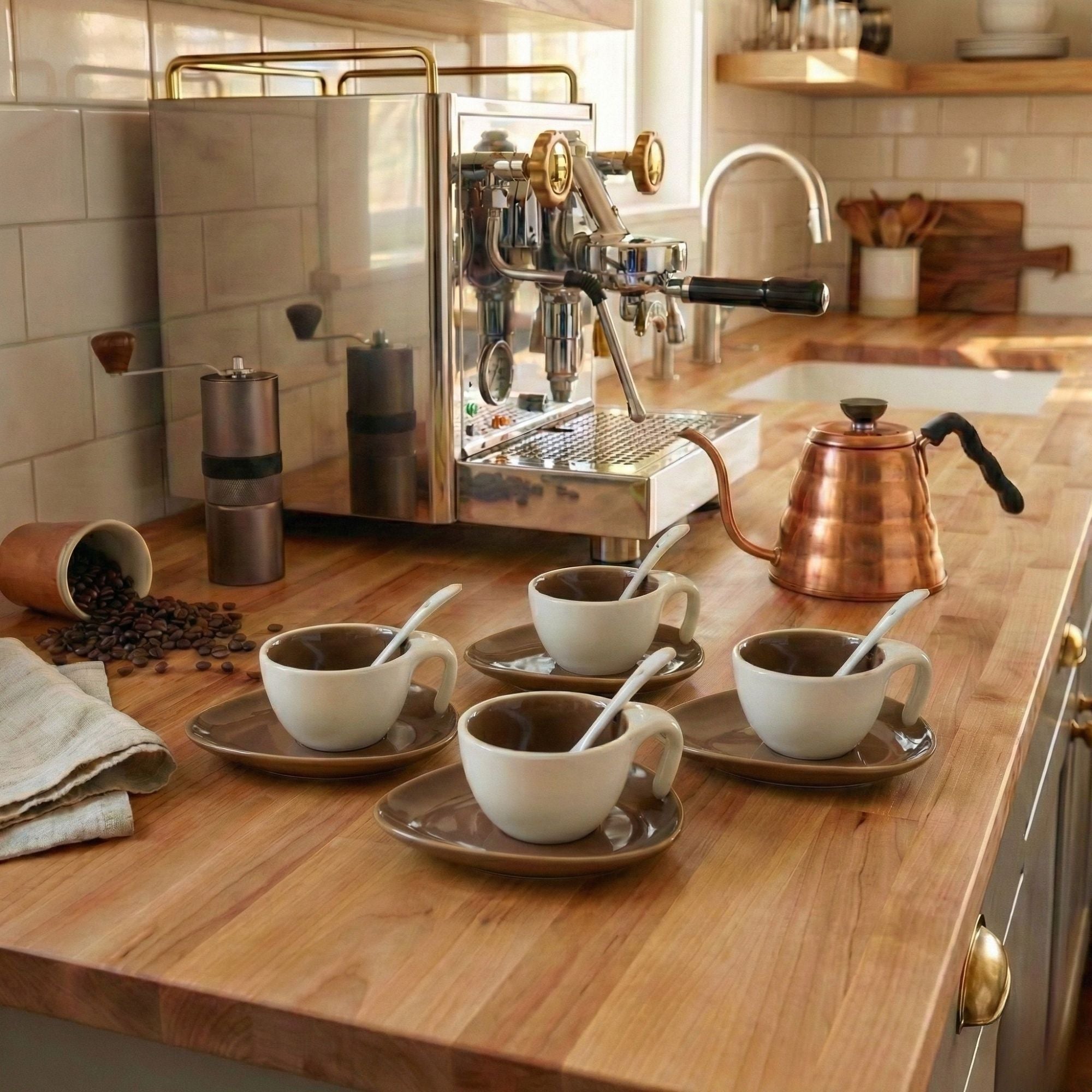 Tannex Espresso Cup Set in Brown | CastleUp Experience Centre Online Furniture