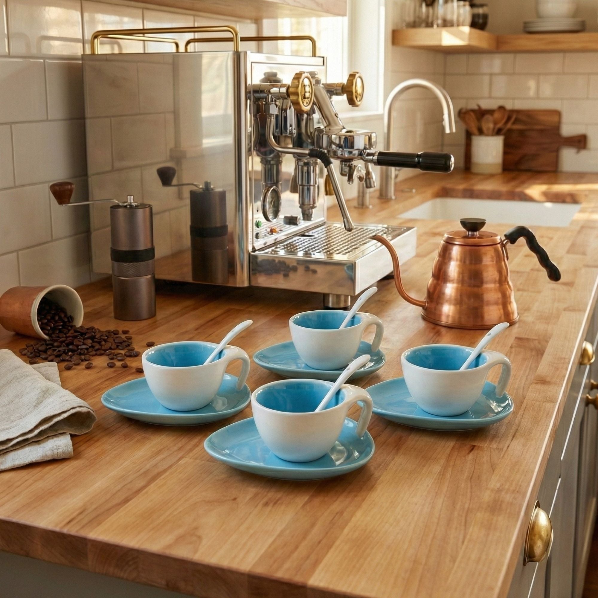 Tannex Espresso Cup Set in Blue | CastleUp Experience Centre Online Furniture