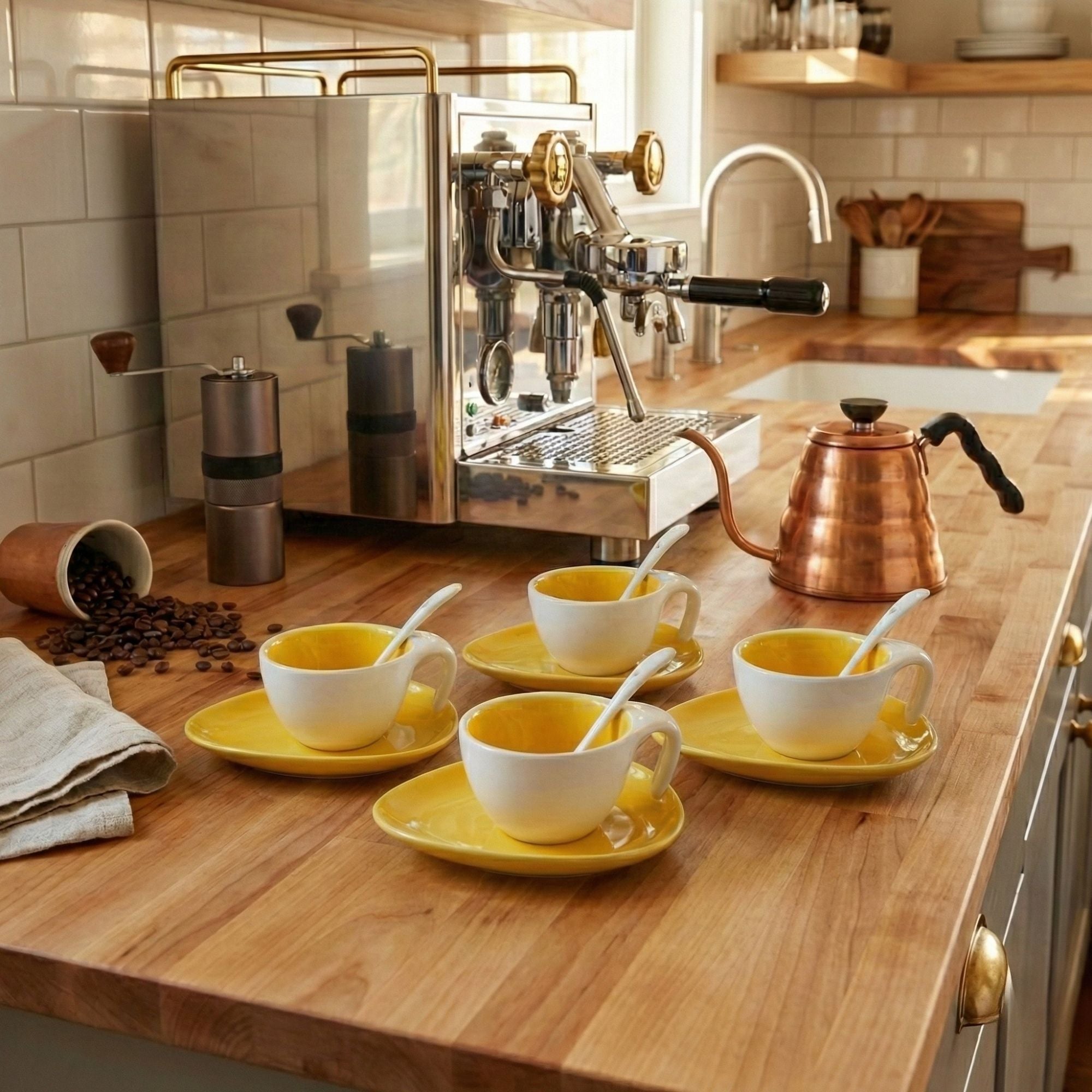 Tannex Espresso Cup Set in Yellow | CastleUp Experience Centre Online Furniture