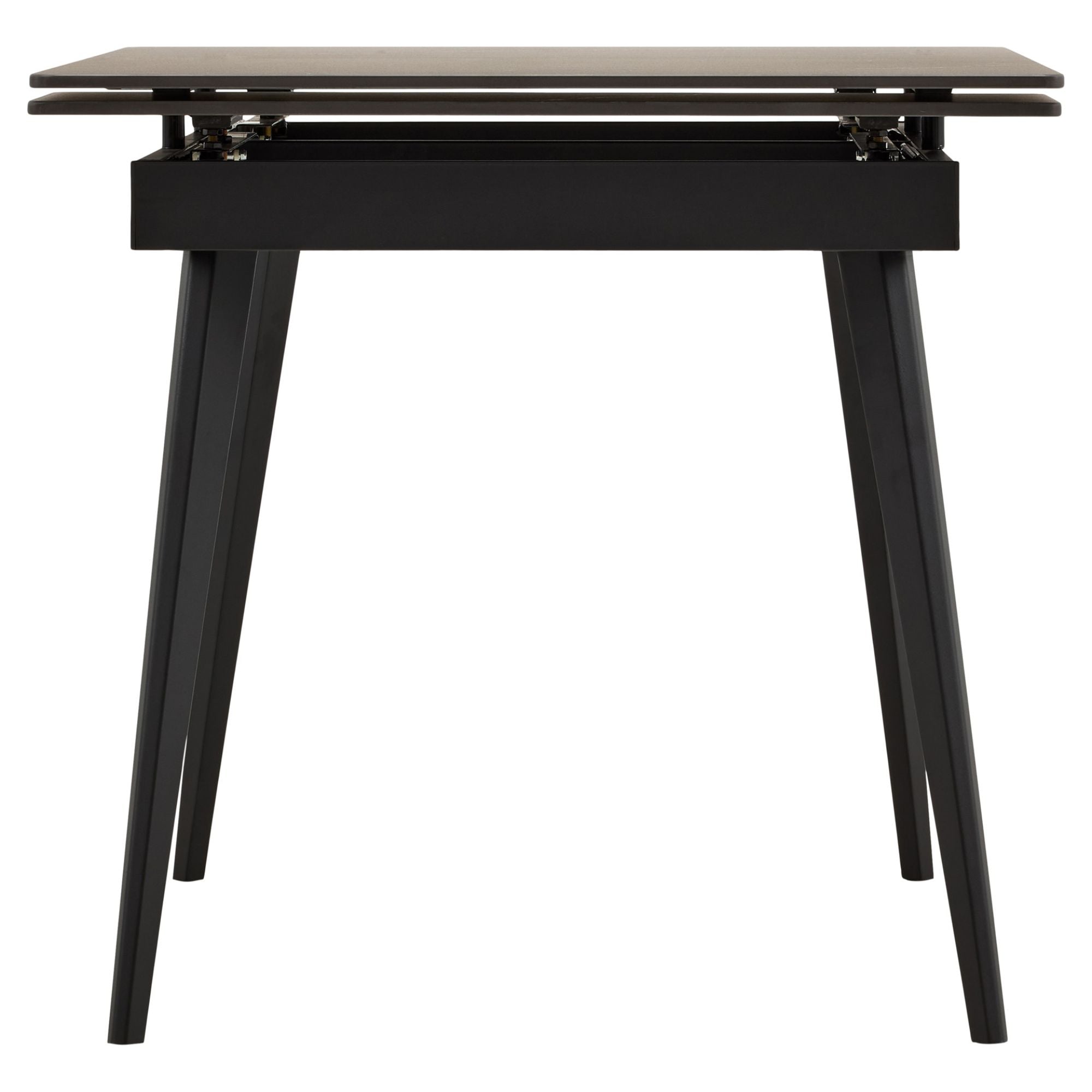 Arden Sintered stone Extendable Dining Set Marbled Black & Light Grey