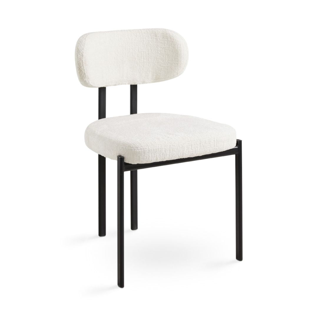 Ezra Dining Chair in Cream.