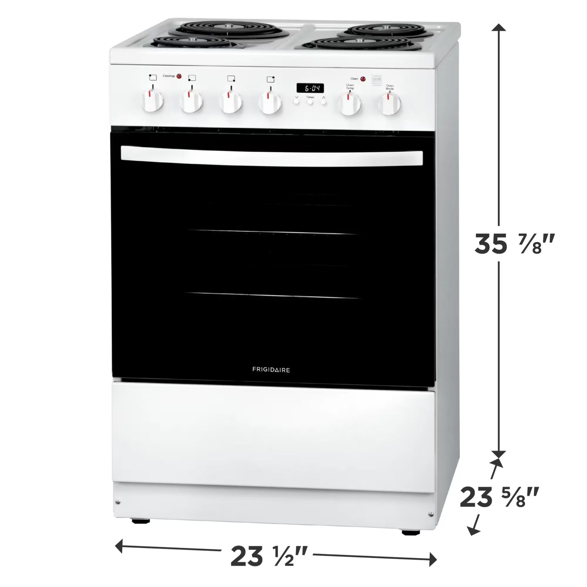 Frigidaire FCFC241CAW 24-Inch Freestanding Electric Coil Range White