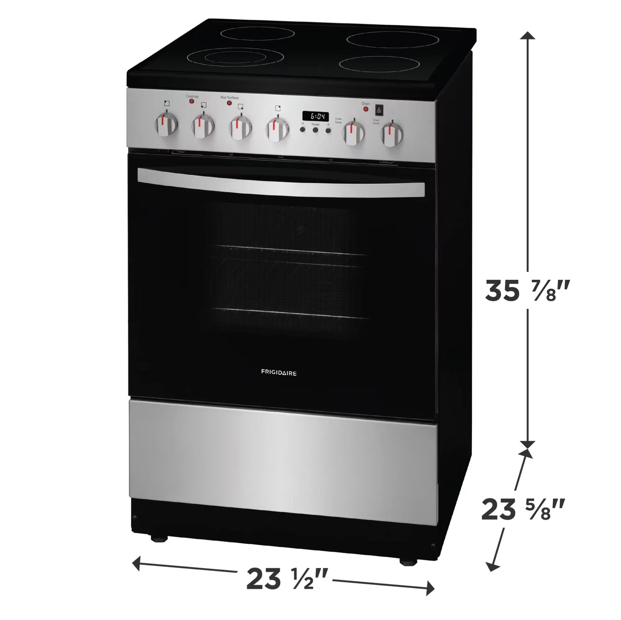 Frigidaire FCFE242CAS 24-Inch Freestanding Electric Range Stainless Steel
