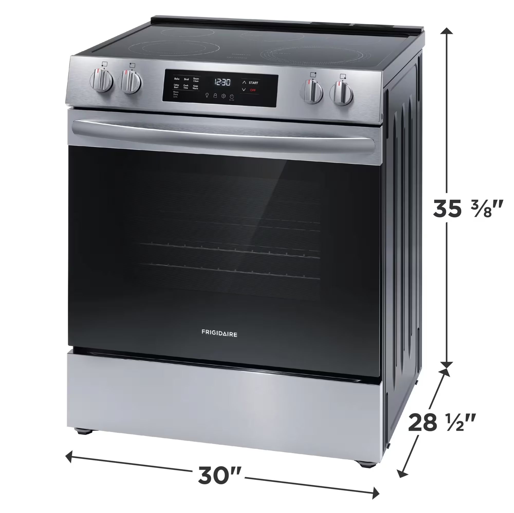 Frigidaire FCFE306CAS 30-Inch Front-Control Electric Range Stainless Steel