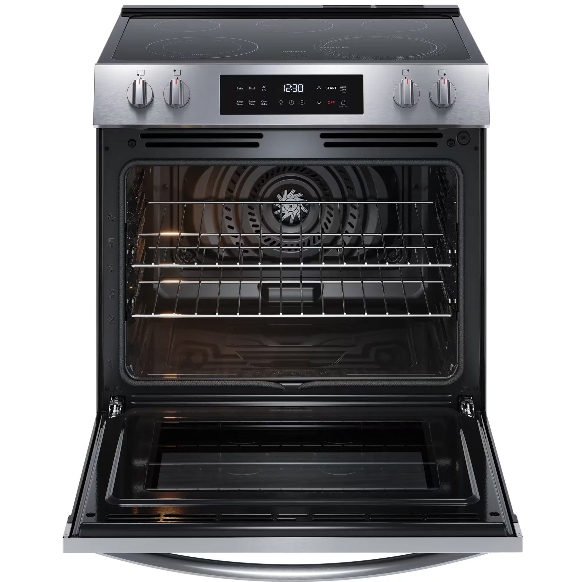 Frigidaire FCFE308CBS 30-Inch Front-Control Electric Range with Air Fry Stainless Steel