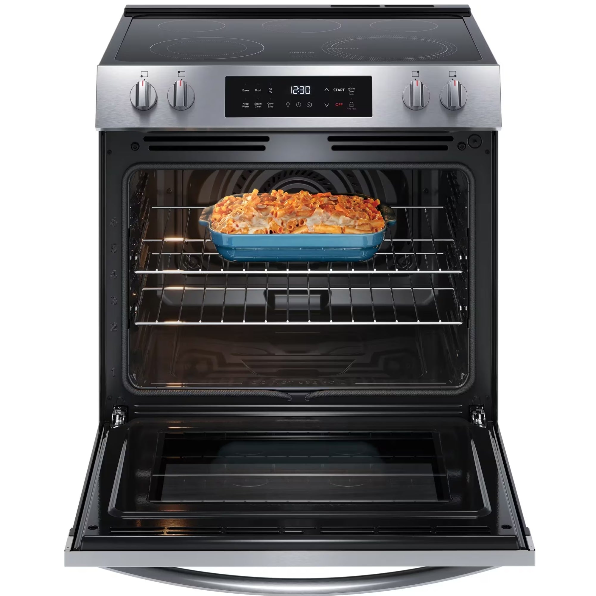 Frigidaire FCFE308CBS 30-Inch Front-Control Electric Range with Air Fry Stainless Steel