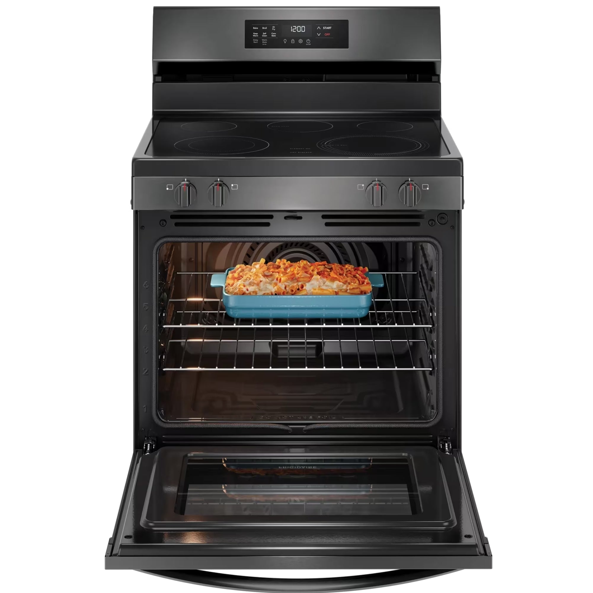Frigidaire FCRE308CAD 30-Inch Electric Range with Air Fry Black Stainless Steel