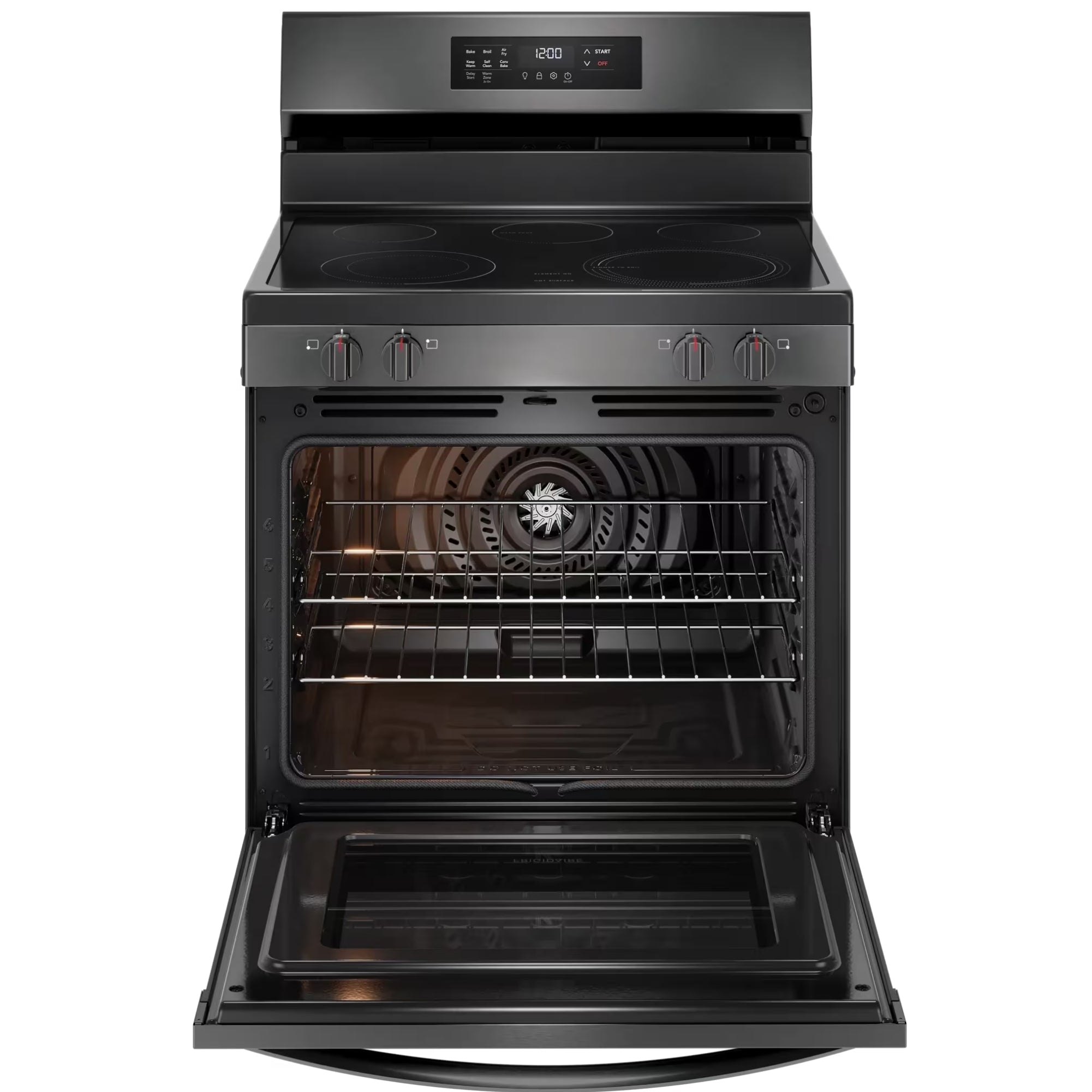 Frigidaire FCRE308CAD 30-Inch Electric Range with Air Fry Black Stainless Steel
