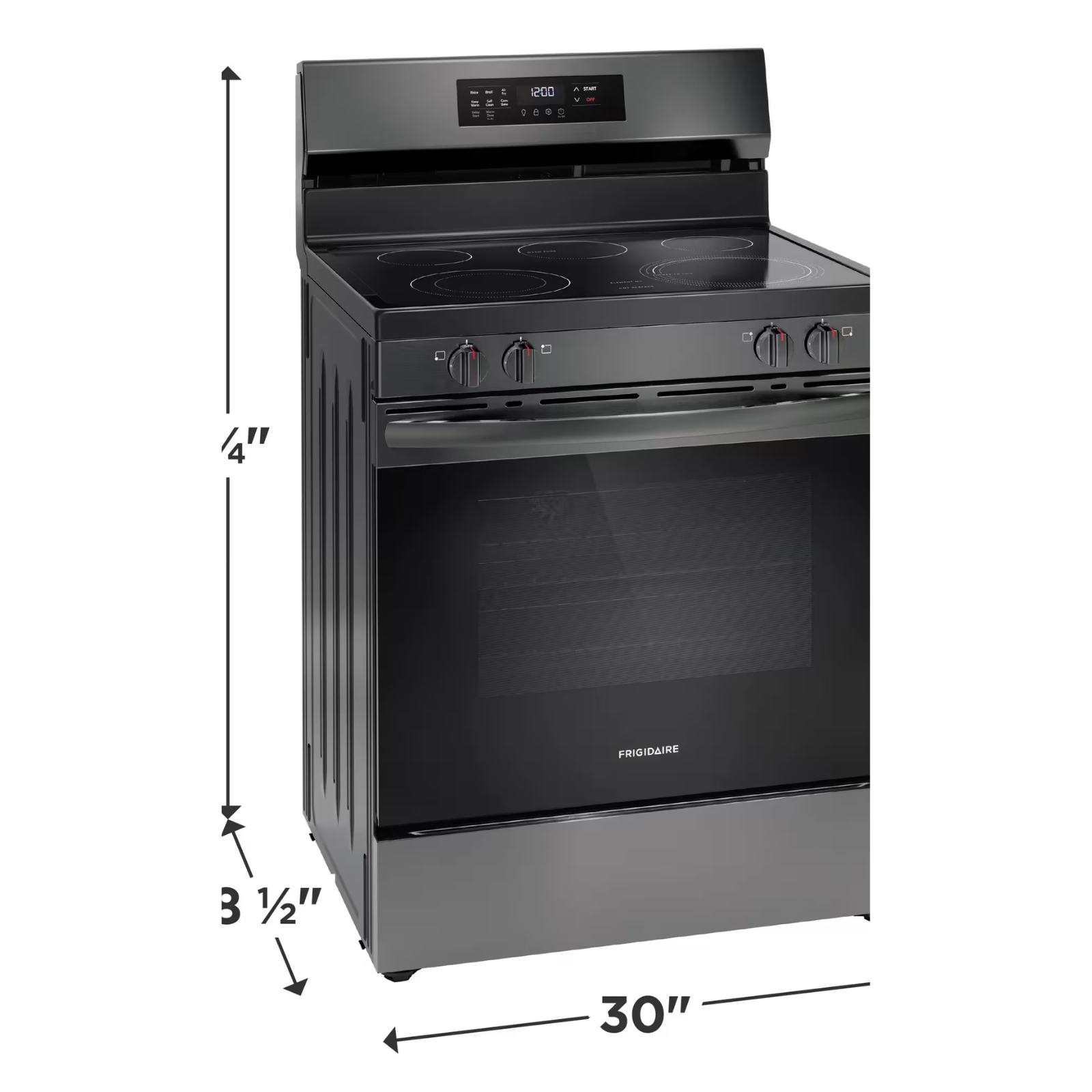 Frigidaire FCRE308CAD 30" Electric Range with Air Fry Black Stainless Steel