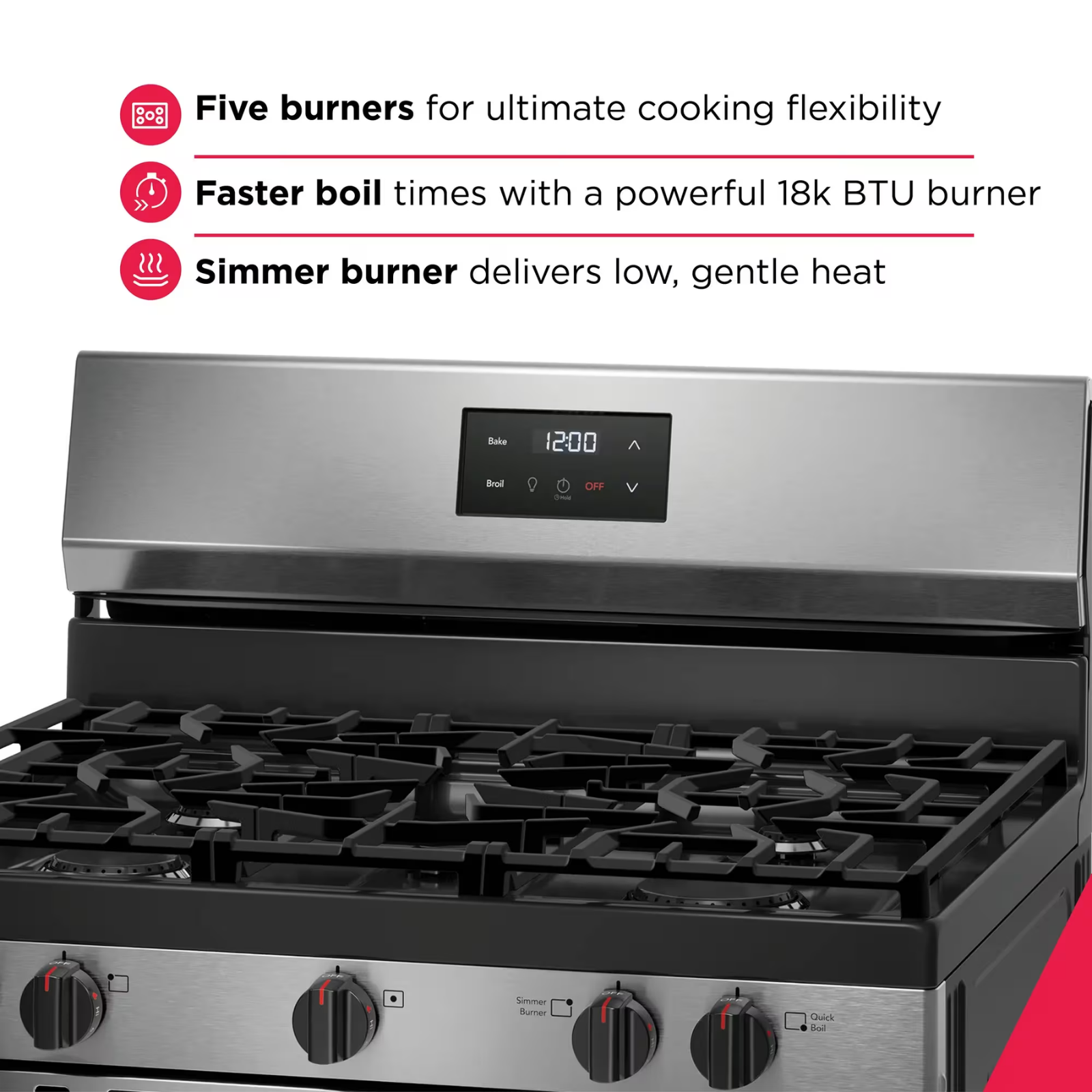 Frigidaire FCRG3052BS 30-Inch Freestanding Gas Range Stainless Steel