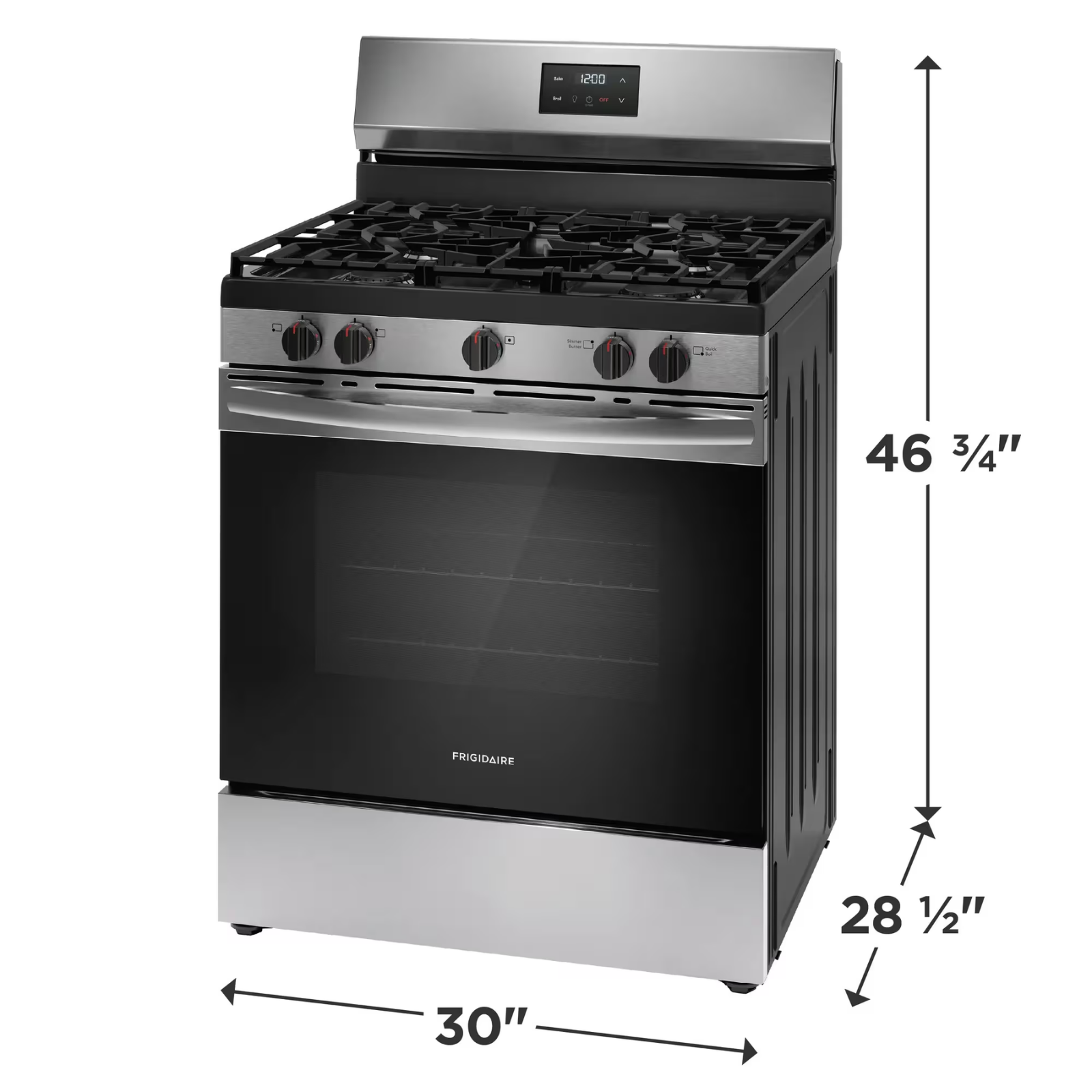 Frigidaire FCRG3052BS 30-Inch Freestanding Gas Range Stainless Steel