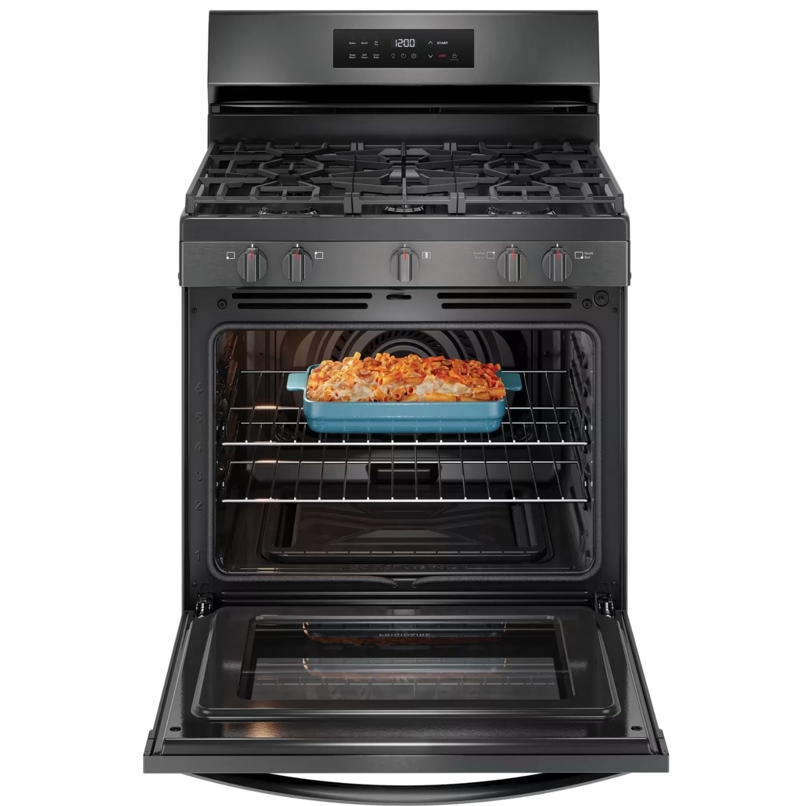 Frigidaire FCRG3083AD 30-Inch Gas Range with Air Fry Black Stainless Steel
