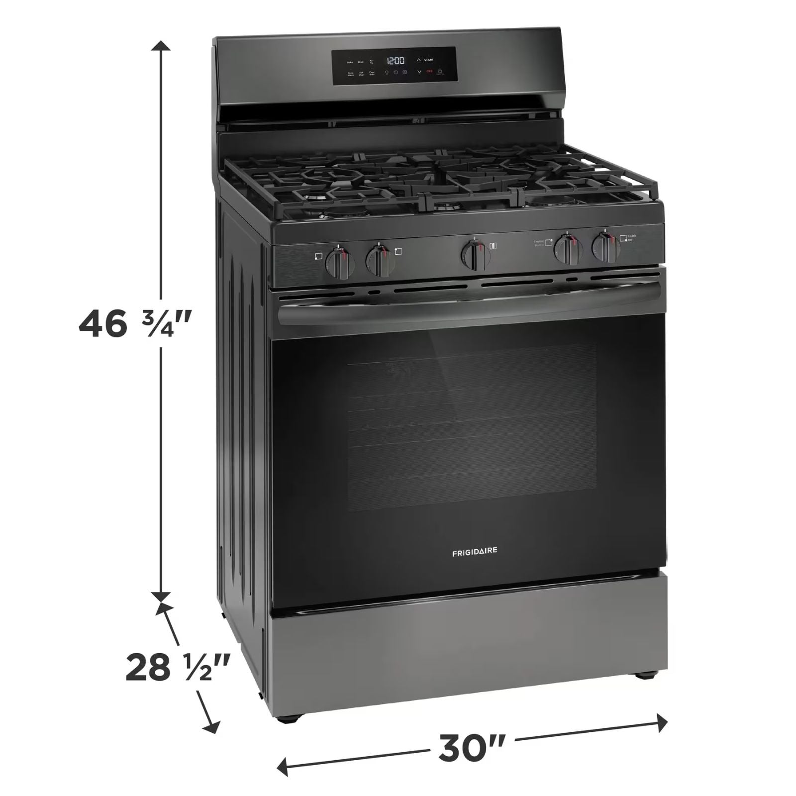 Frigidaire FCRG3083AD 30-Inch Gas Range with Air Fry Black Stainless Steel