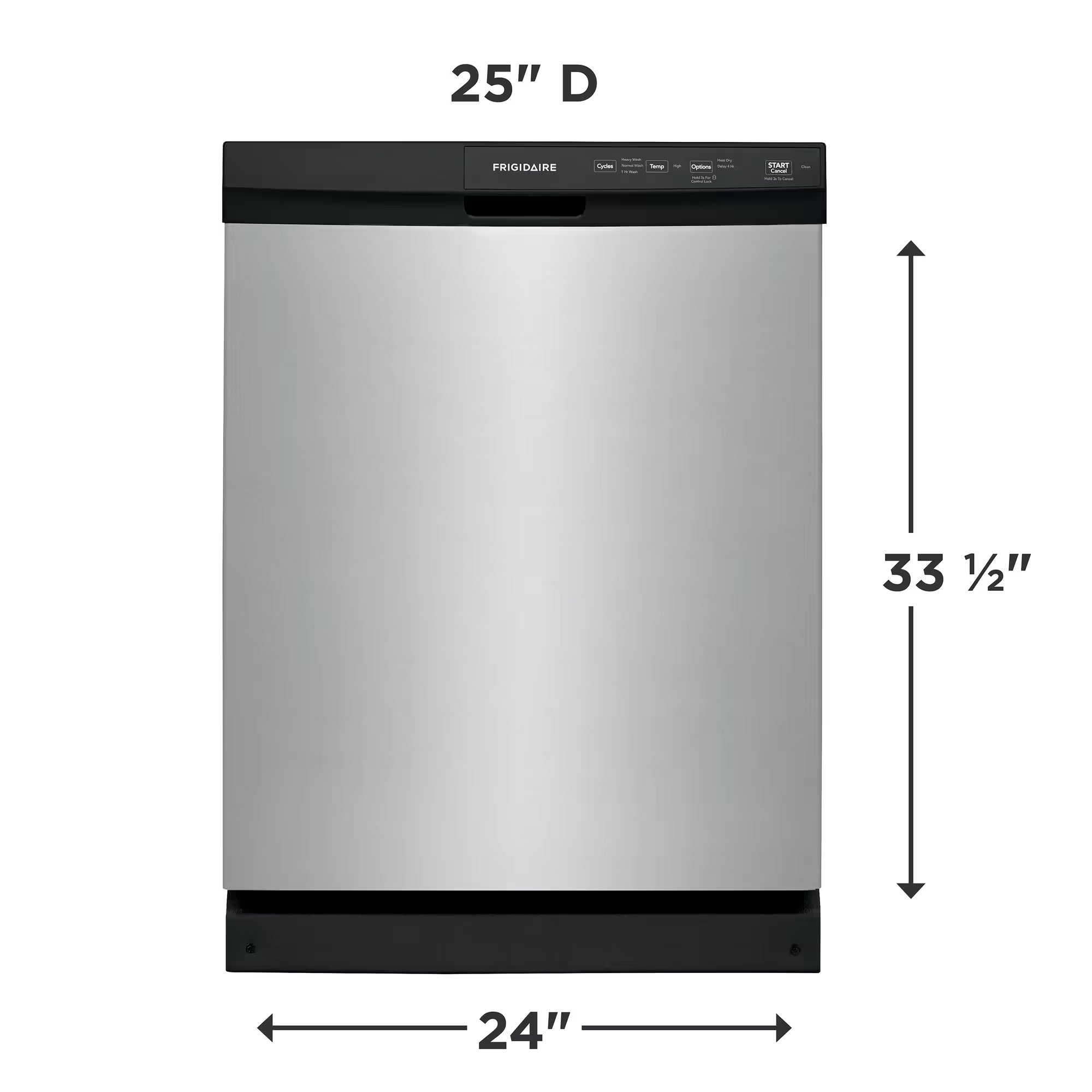 Frigidaire FFCD2413US 24-Inch Built-In Dishwasher with Advanced Drying System Stainless Steel