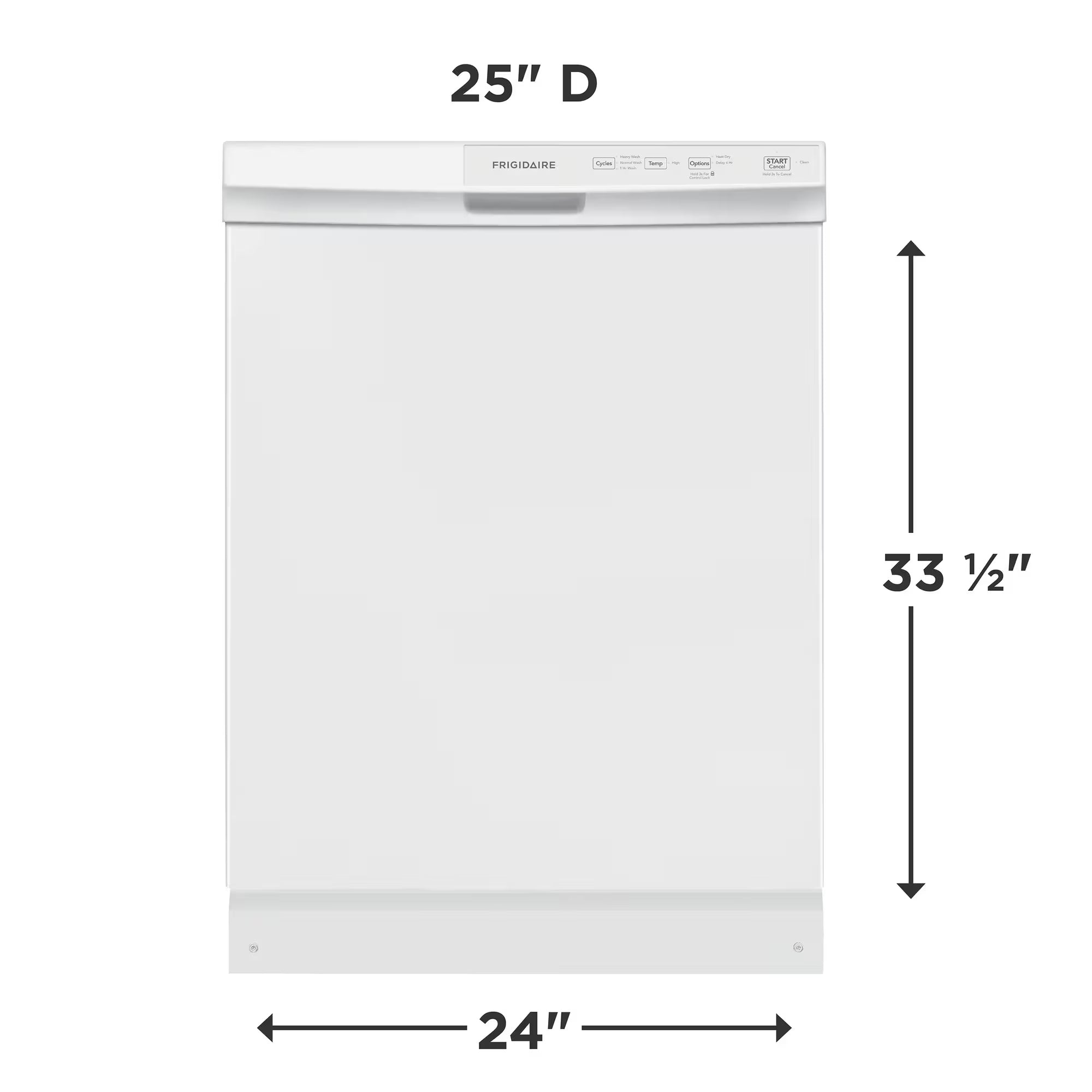 Frigidaire FFCD2413UW 24-Inch Built-In Dishwasher with Advanced Drying System White