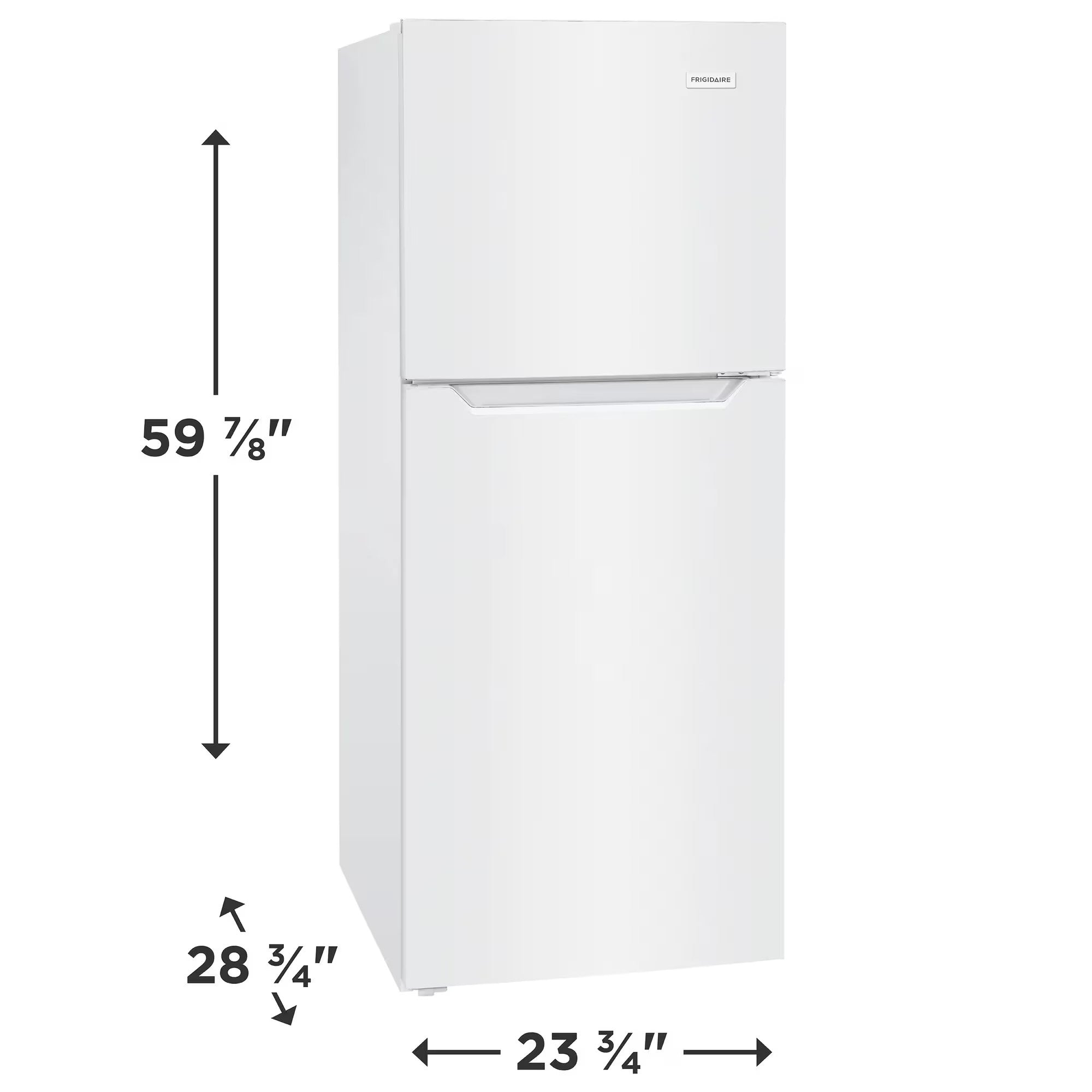 Frigidaire FFET1222UW 12 Cu. Ft. Top Freezer Apartment-Size Refrigerator