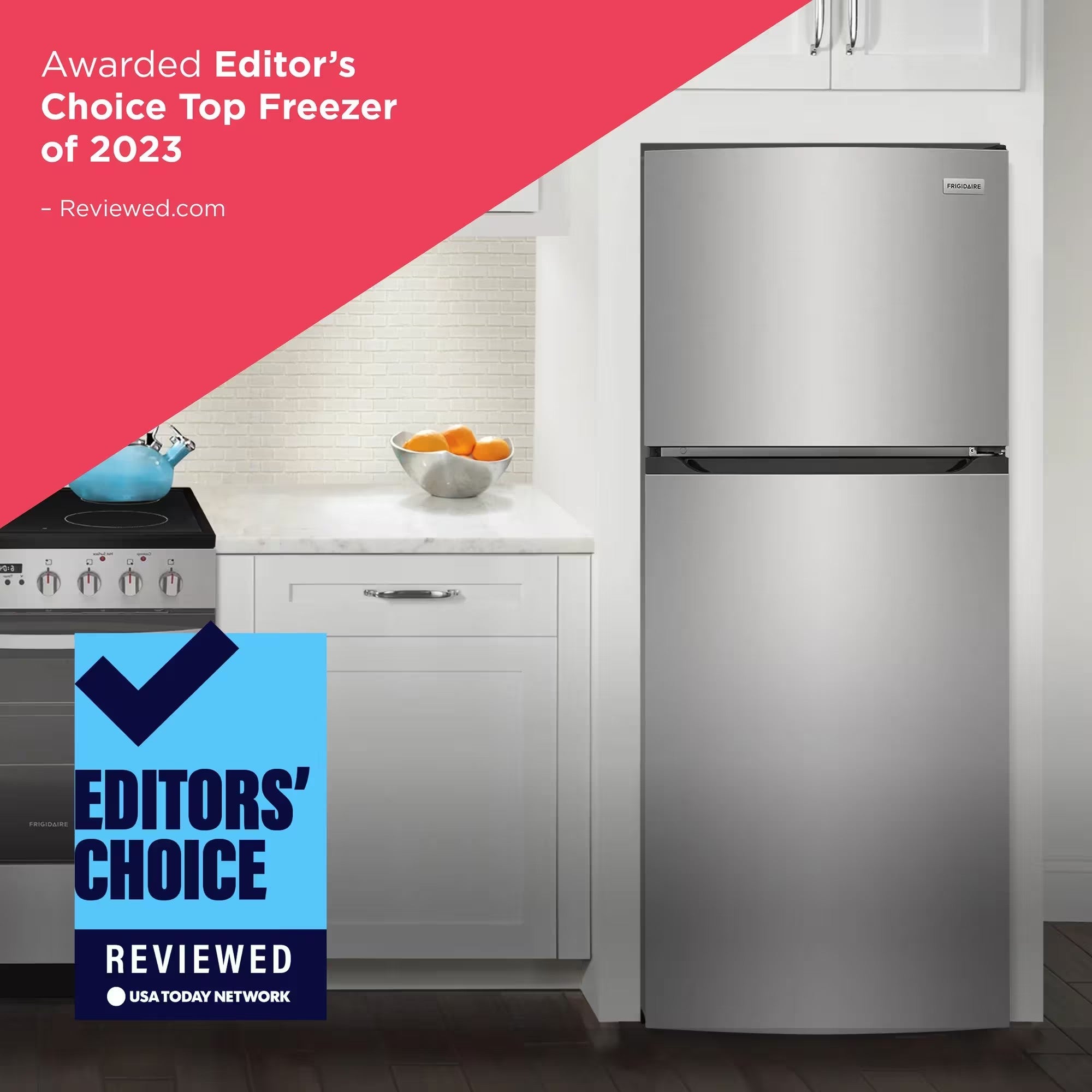 Frigidaire FFHT1425VV 28" 14 Cu. Ft. Top Freezer Refrigerator Stainless Steel