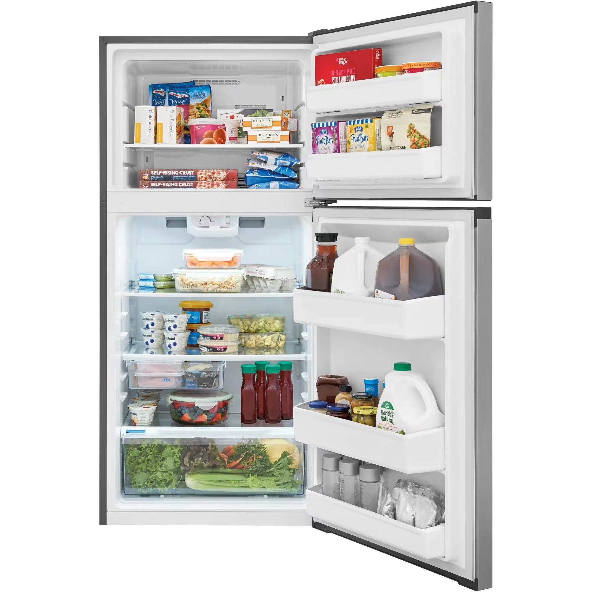 Frigidaire FFHT1425VV 28" 14 Cu. Ft. Top Freezer Refrigerator Stainless Steel