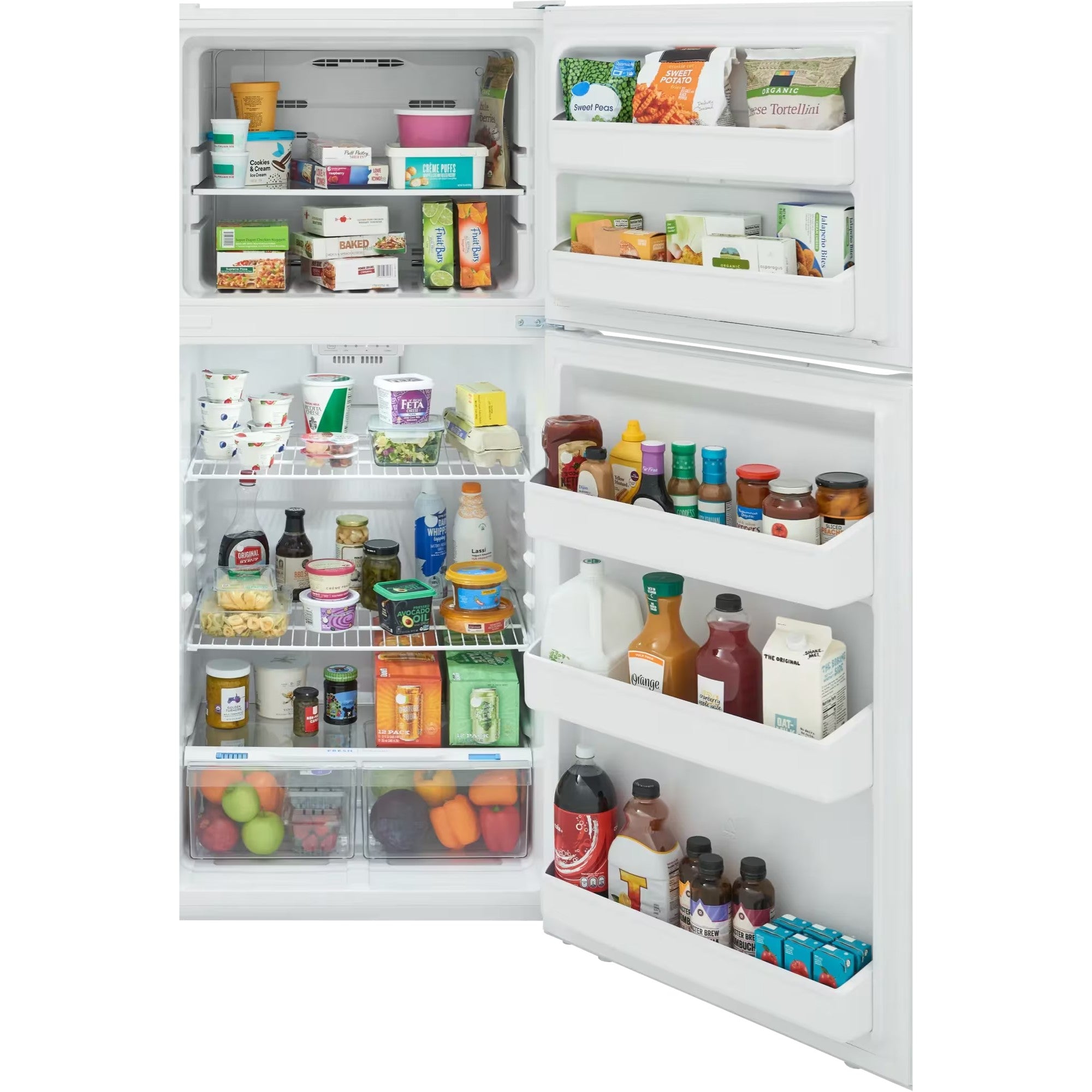 Frigidaire FFHT1814YW 30" 18 Cu. Ft. Garage Ready Top Freezer Refrigerator White