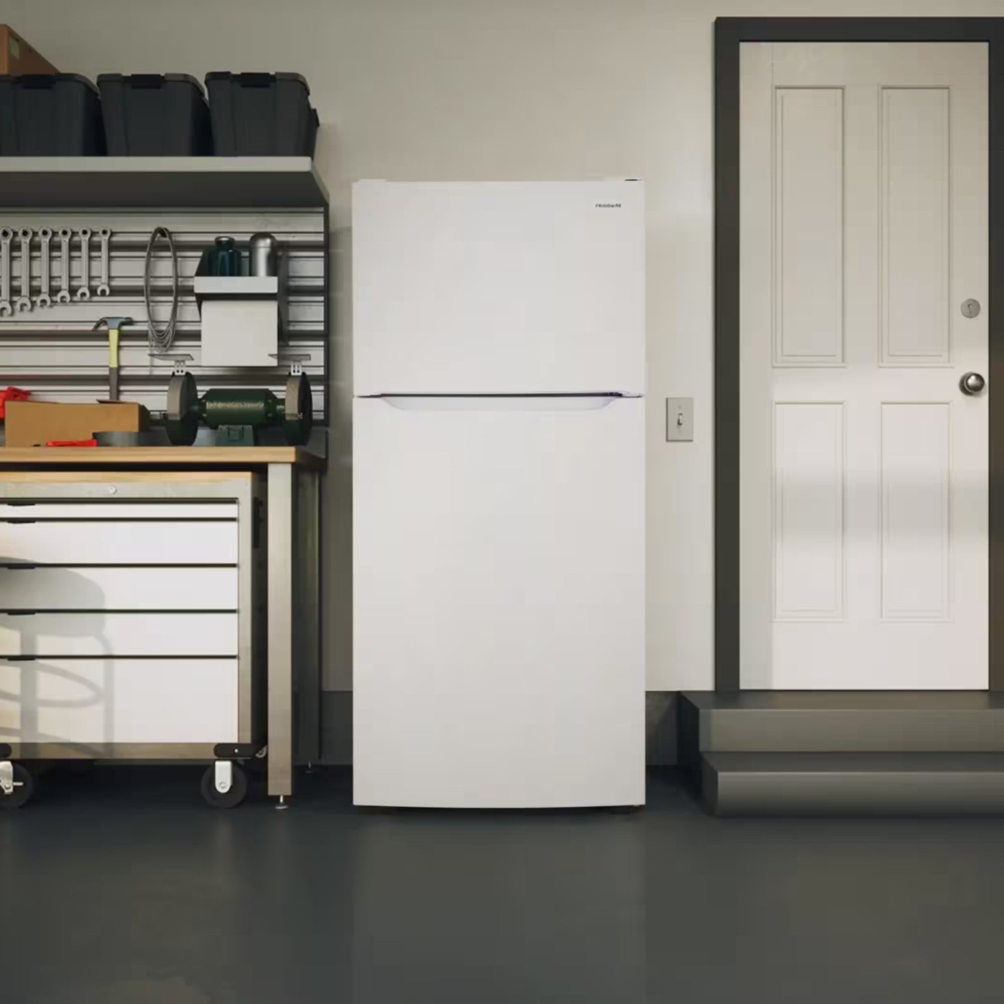 Frigidaire FFHT1814YW 30" 18 Cu. Ft. Garage Ready Top Freezer Refrigerator White