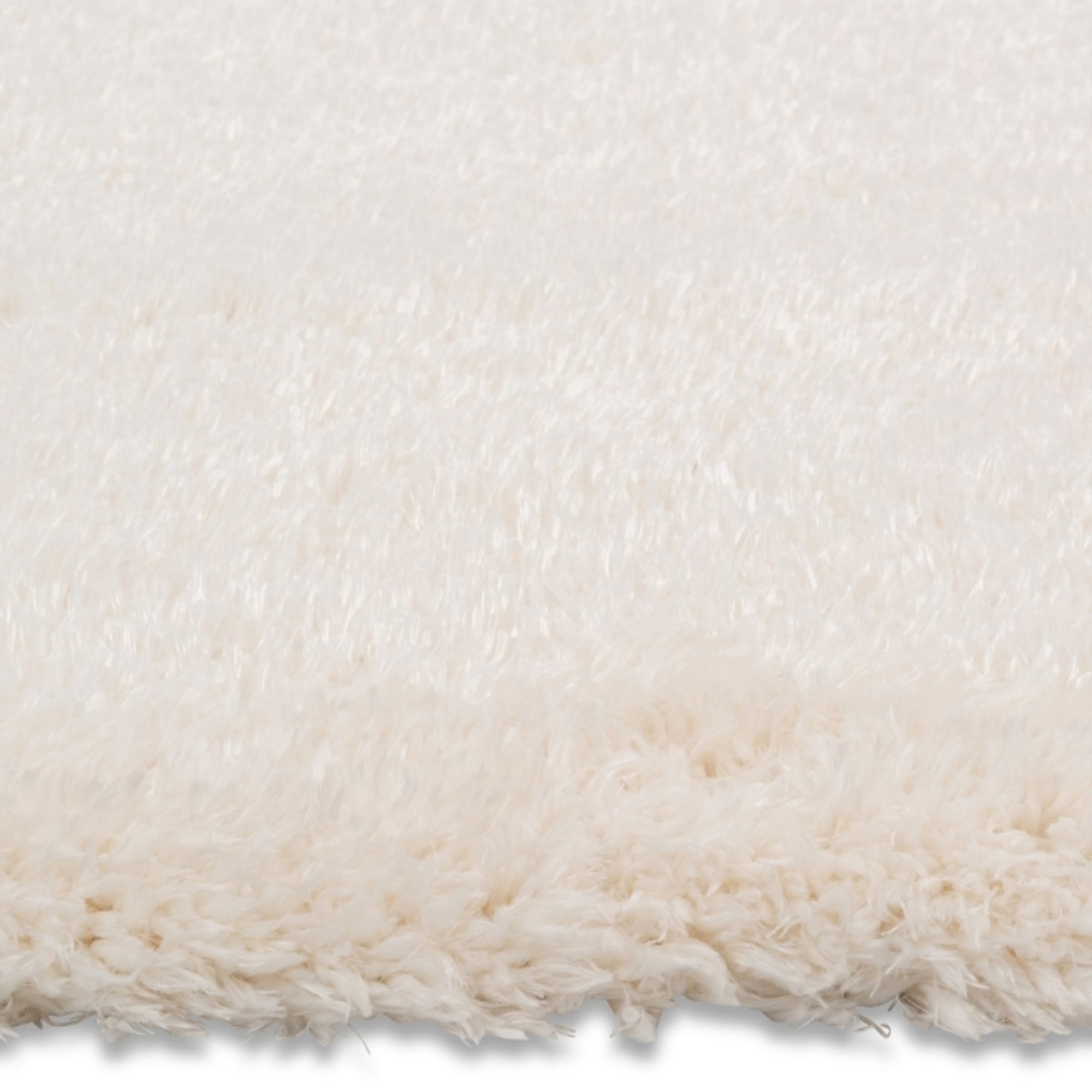Ivory Flokati Polyester Powerloom Shag Rug by Viana Inc, soft area rug with plush shag texture for cozy home decor.