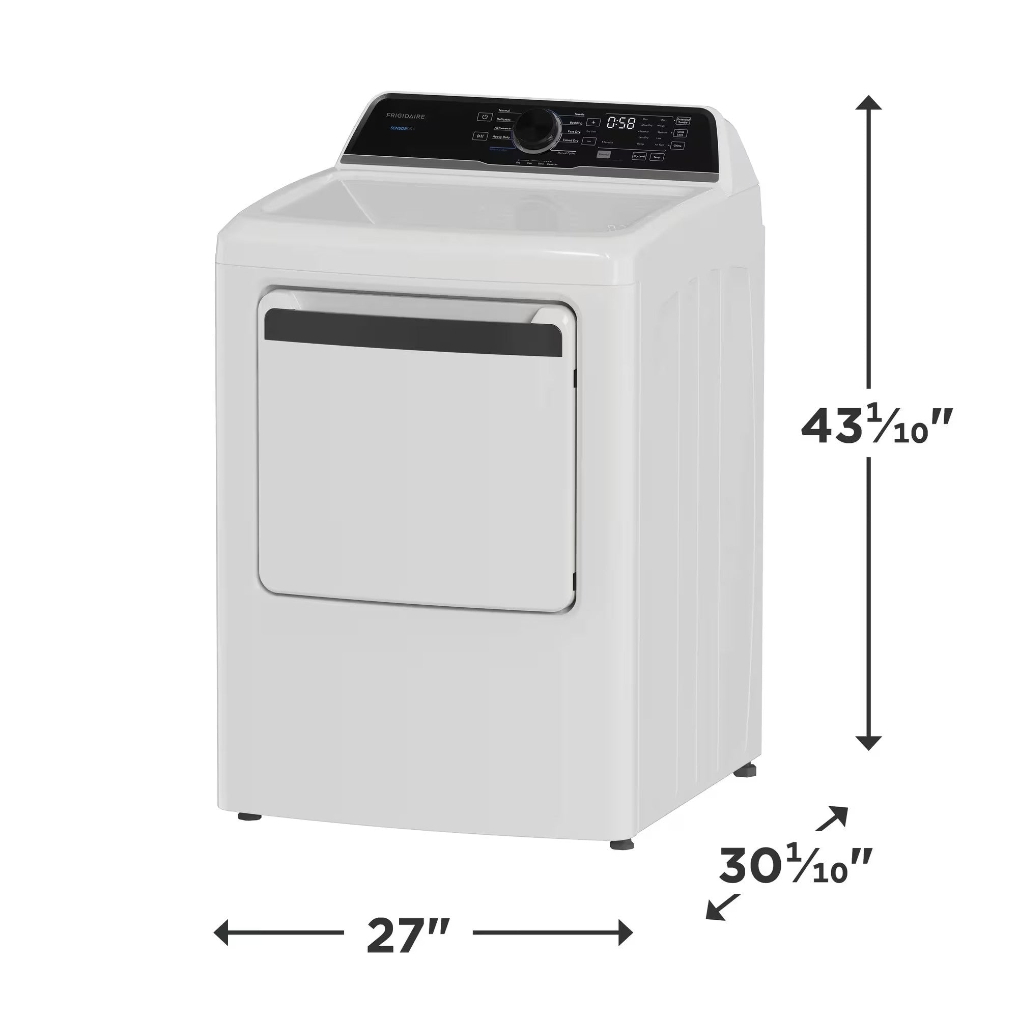Frigidaire FLVE752CBW 7 Cu. Ft. Electric Dryer White