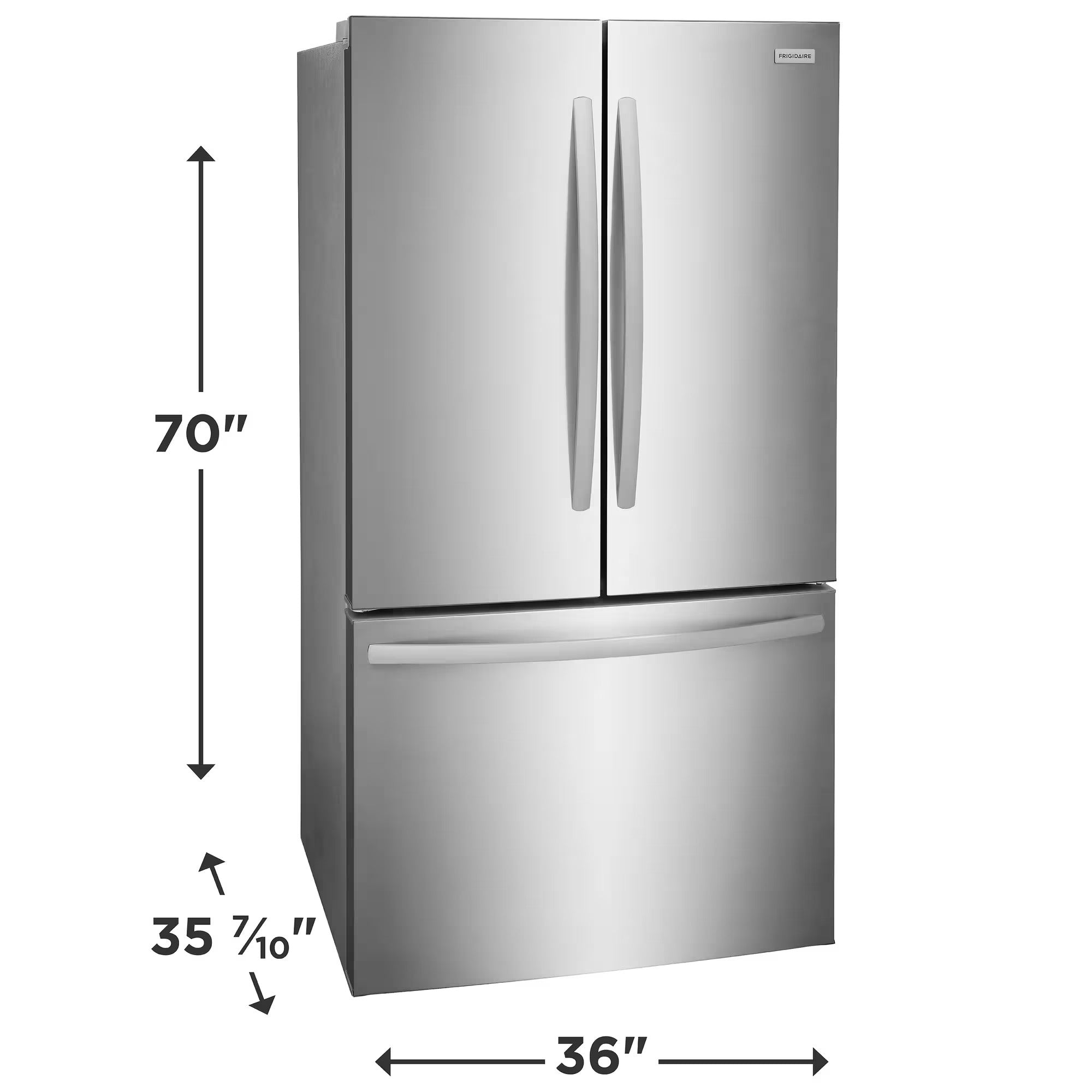 Frigidaire FRFS2823AS 36" 28 Cu. Ft. Standard-Depth French Door Refrigerator Stainless Steel