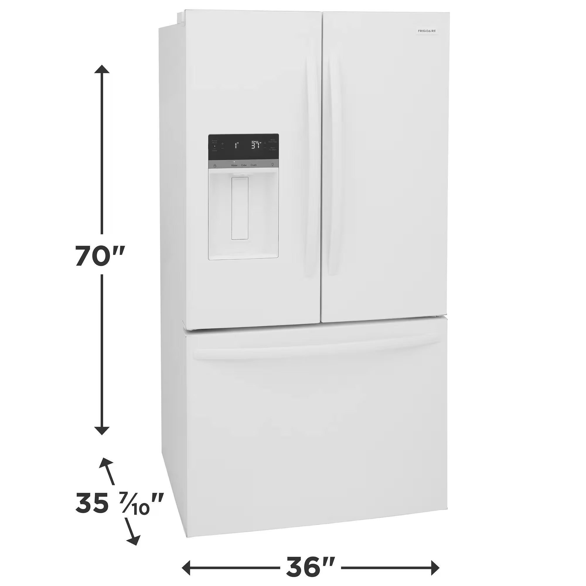Frigidaire FRFS2823AW 36" 28 Cu. Ft. Standard-Depth French Door Refrigerator White