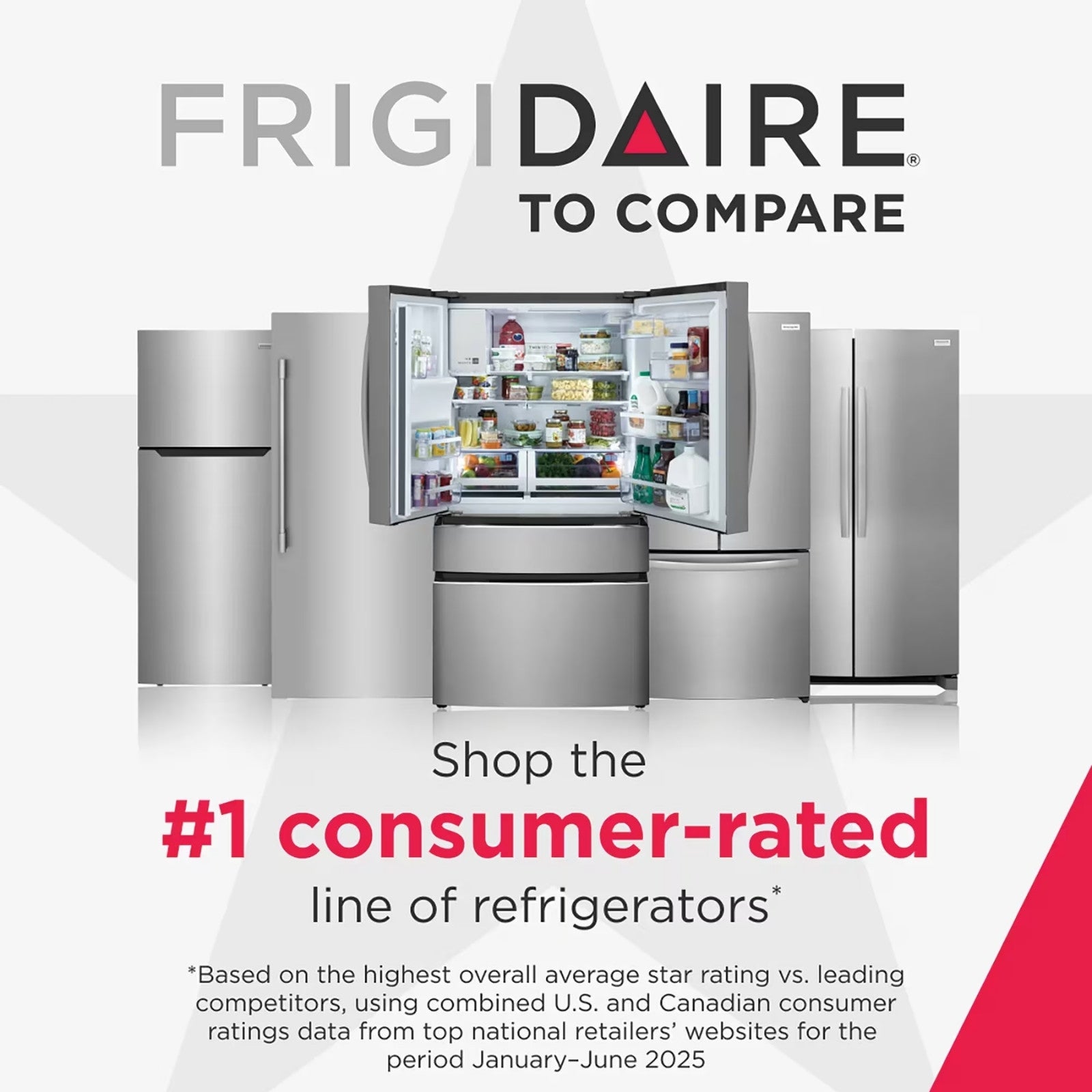 Frigidaire FRQG1721AV 17 Cu. Ft. Counter-Depth 4-Door Refrigerator