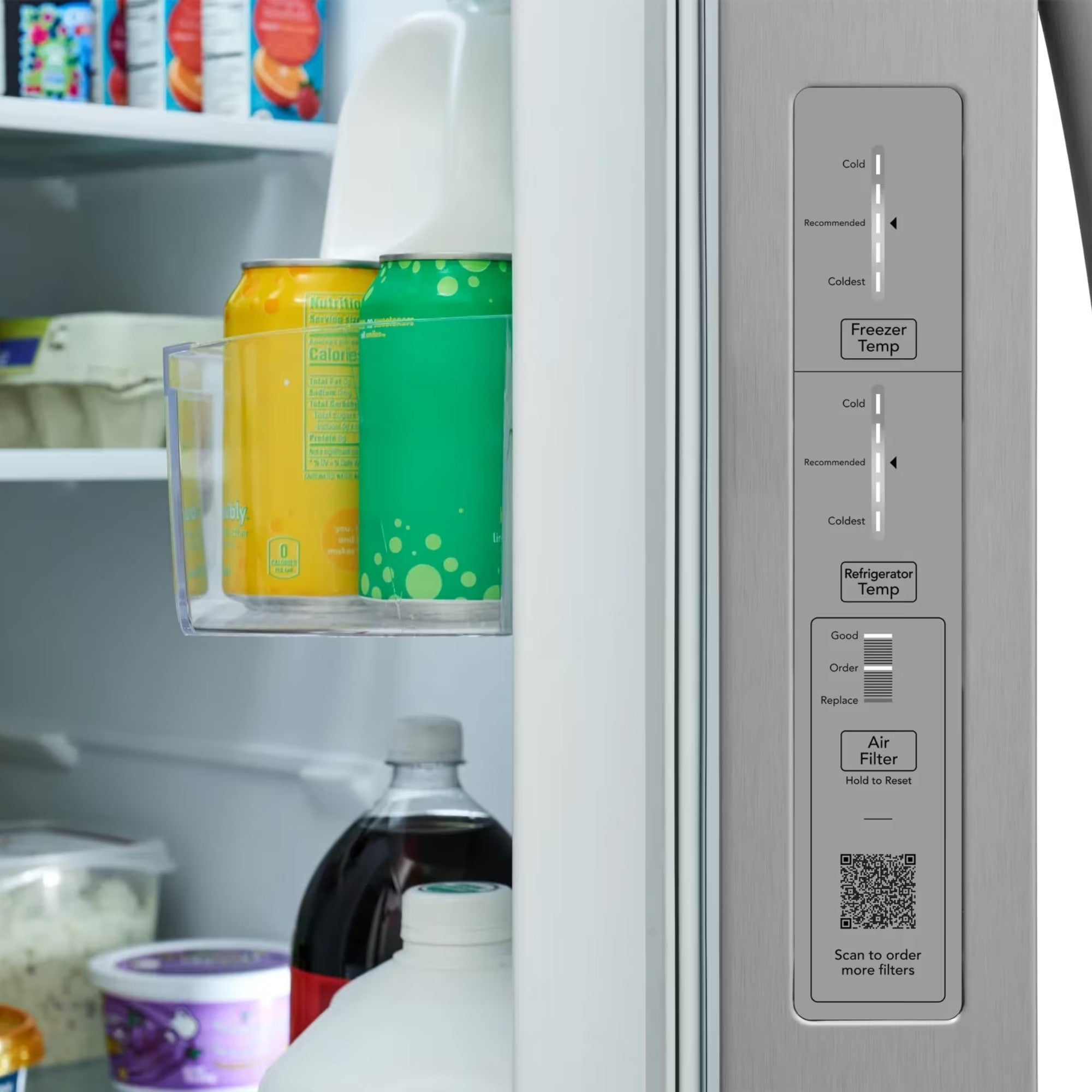 Frigidaire FRSN2610AF 36" 26 Cu. Ft. Standard-Depth Side-by-Side Refrigerator Stainless Steel