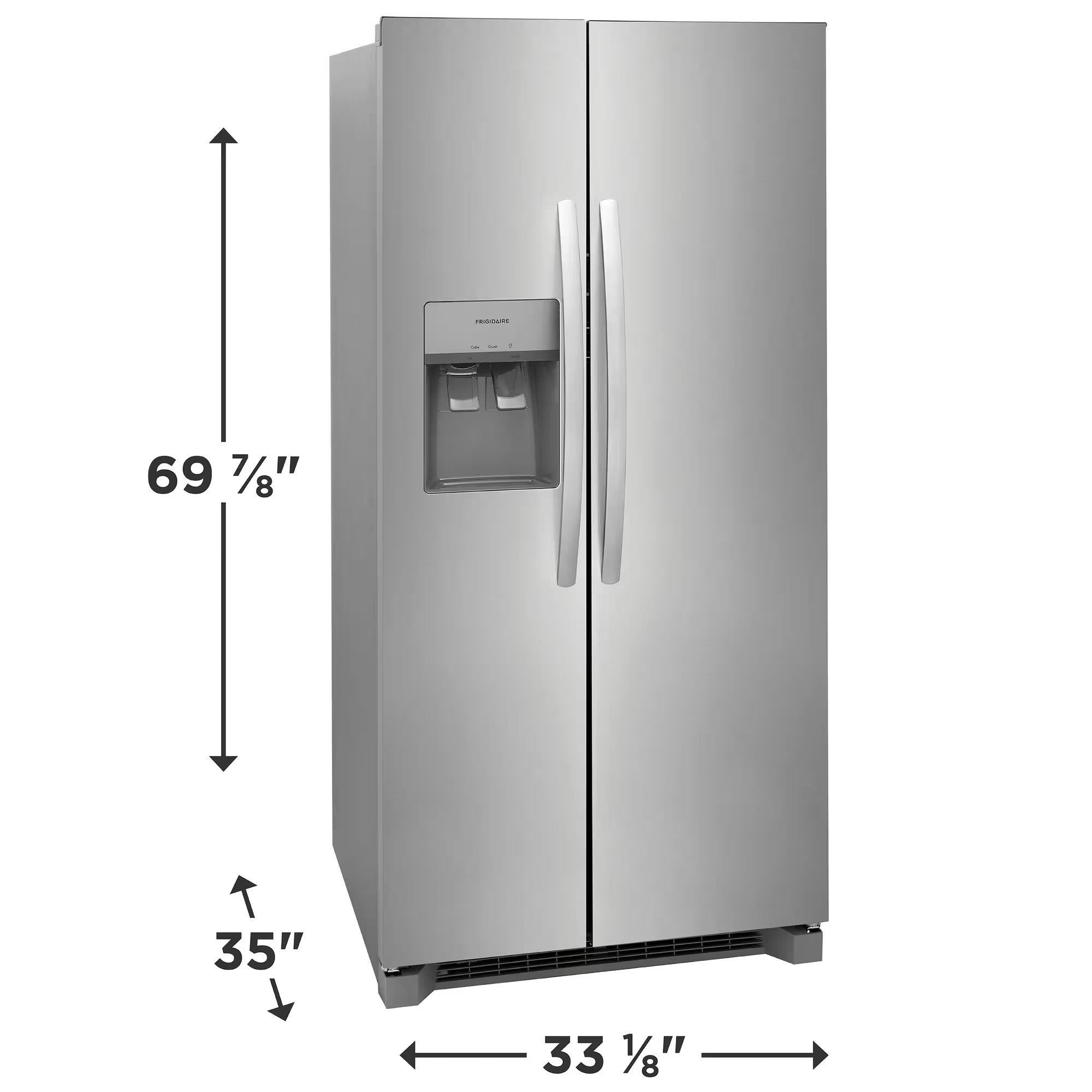 Frigidaire FRSS2323AS 33" 22 Cu. Ft. Standard Depth Side-by-Side Refrigerator Stainless Steel