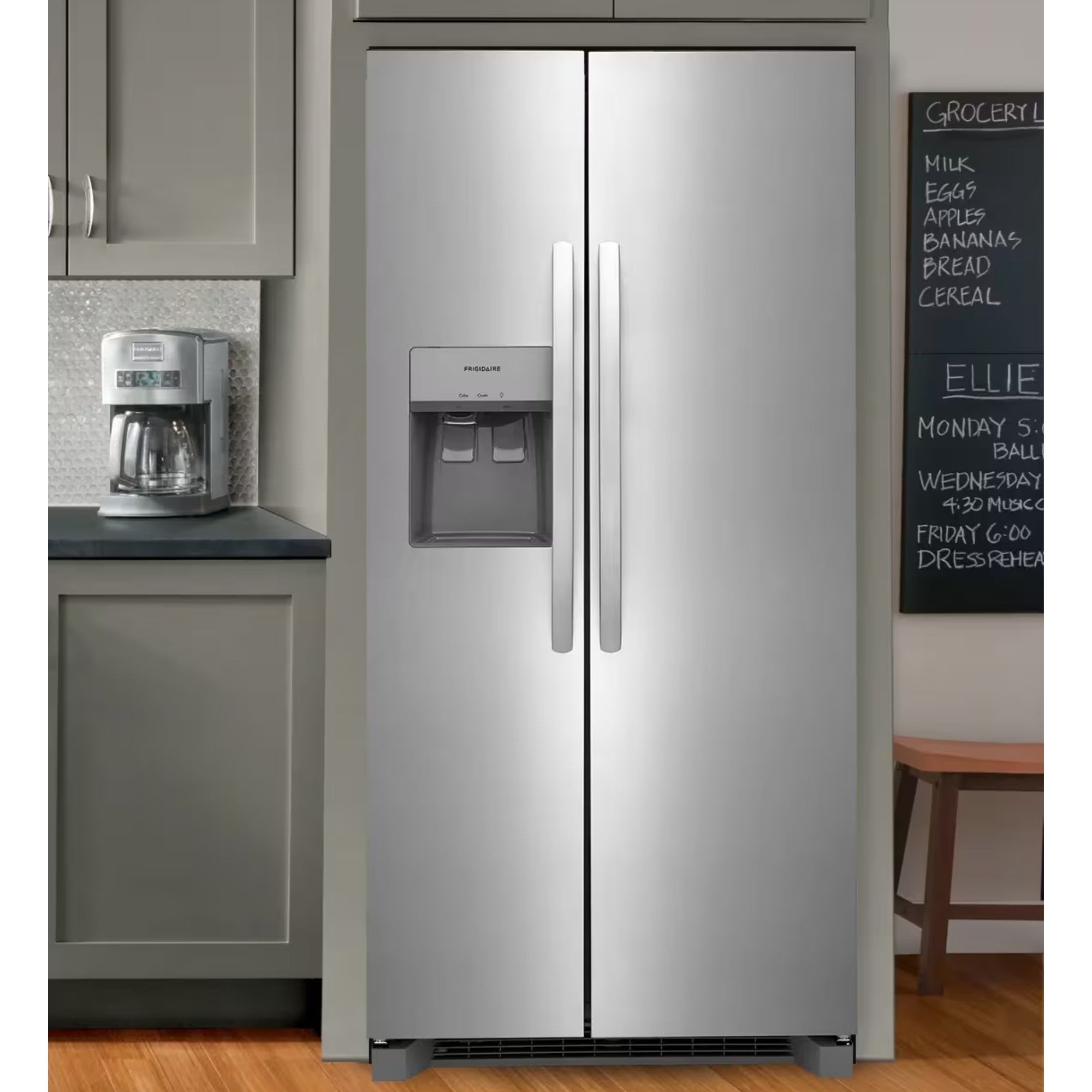 Frigidaire FRSS2323AS 33" 22 Cu. Ft. Standard Depth Side-by-Side Refrigerator Stainless Steel